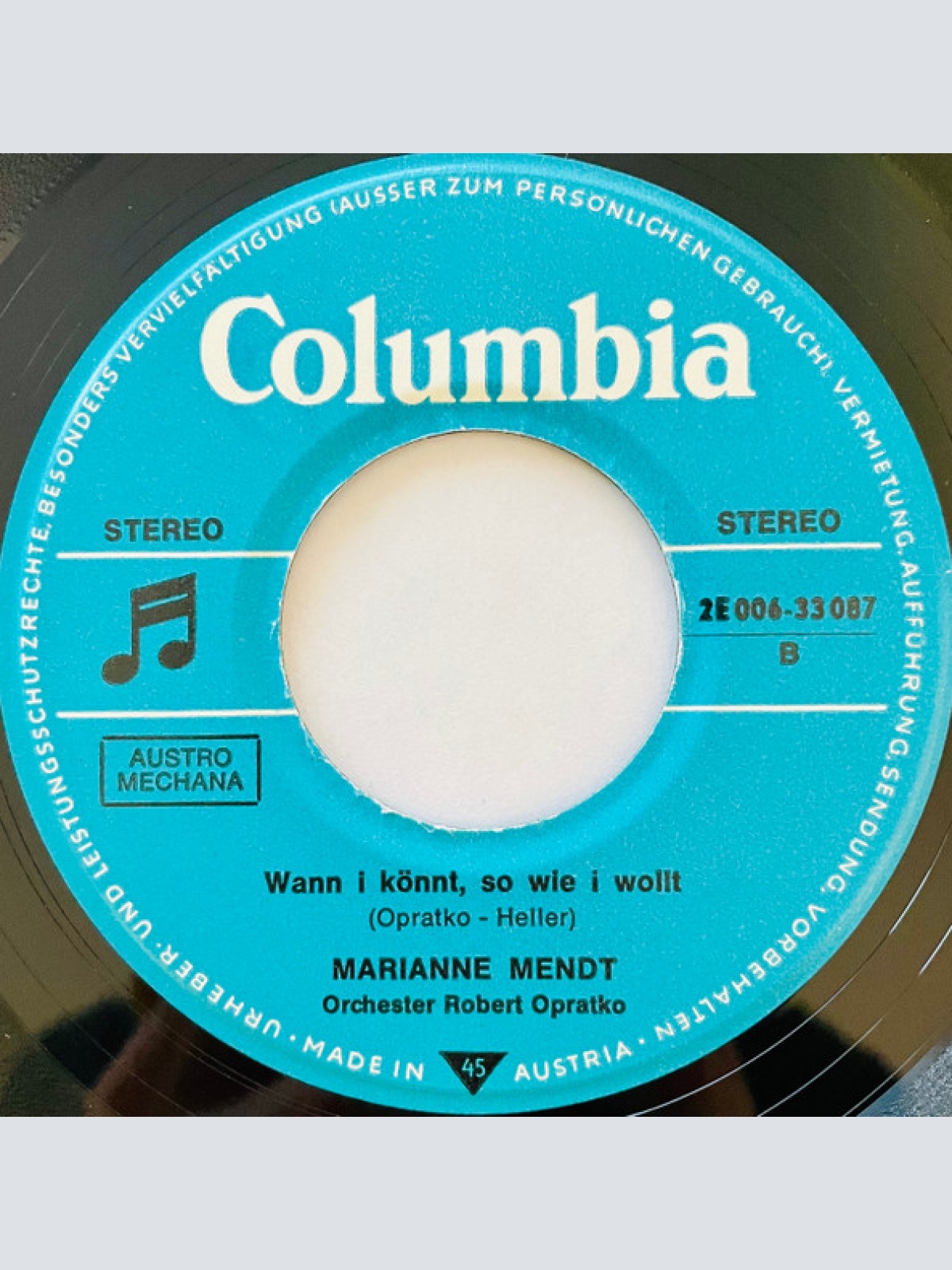 Vinyl / Marianne Mendt - I Bin In Dir Daham / Wann I Könnt, So Wie I Wollt