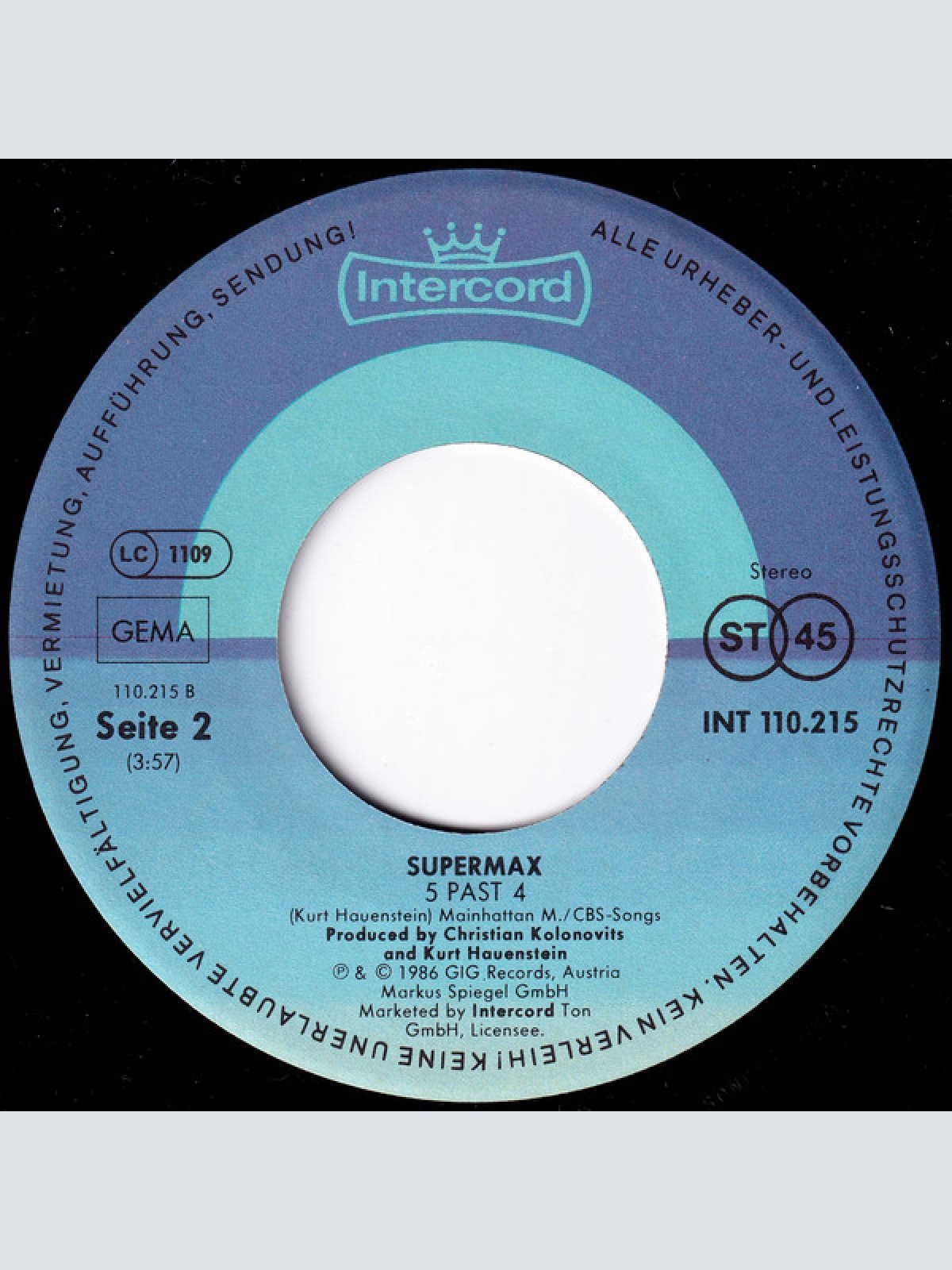 Vinyl / Supermax - I Want You