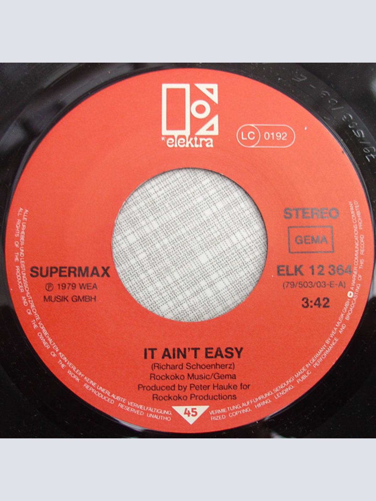 Vinyl / Supermax - It Ain't Easy / Push, Push