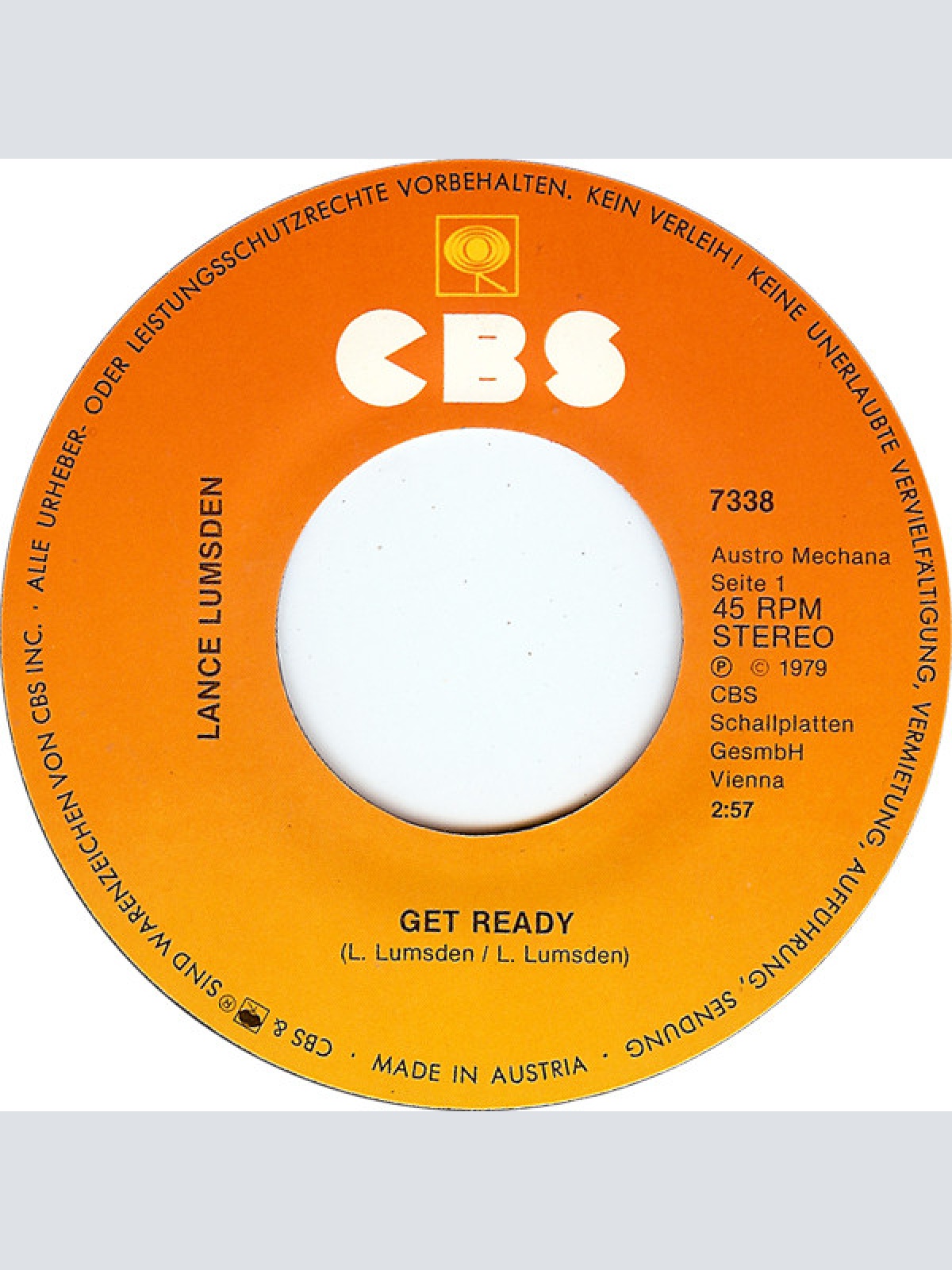 Vinyl / Lance Lumsden - Get Ready