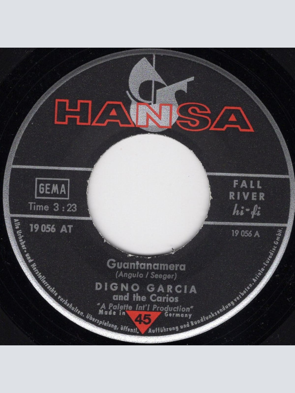 Vinyl / Digno Garcia And The Carios* - Guantanamera / The Bird