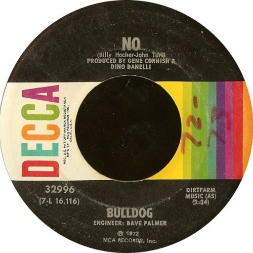 Vinyl / Bulldog (9) - No / Good Times Are Comin'