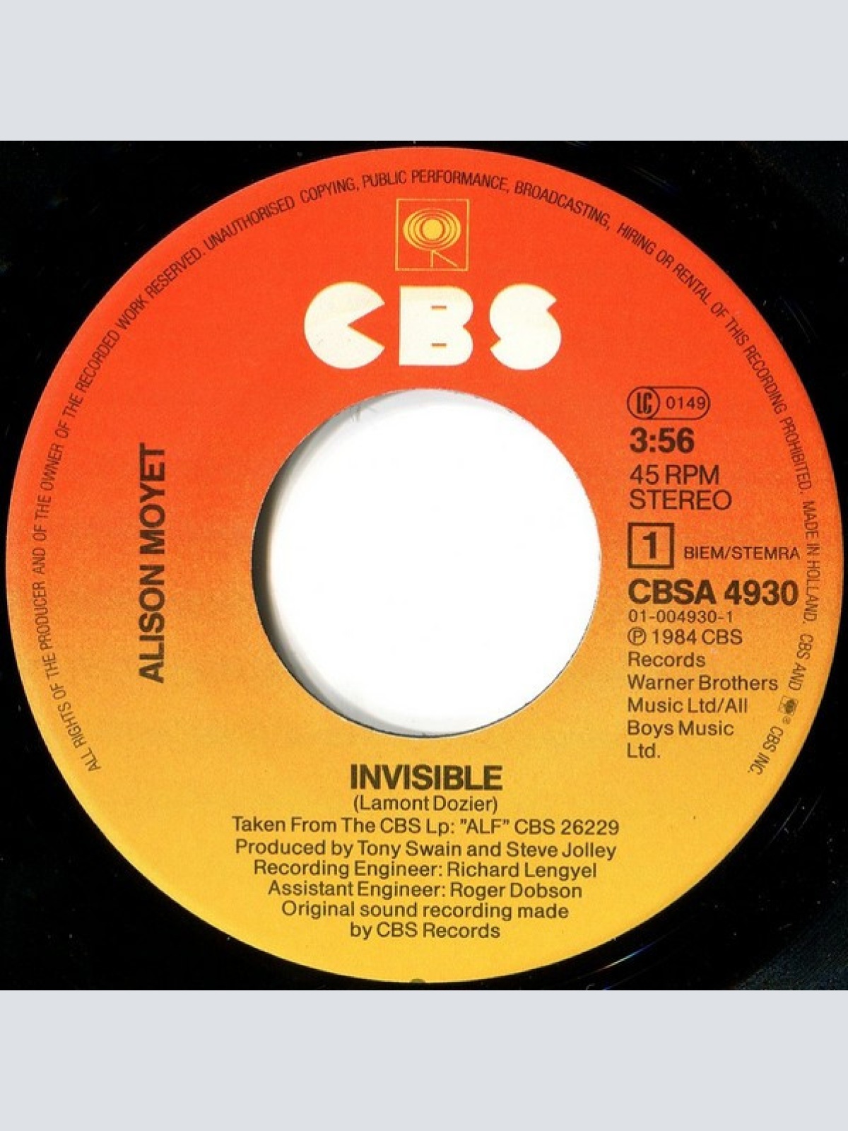 Vinyl / Alison Moyet - Invisible