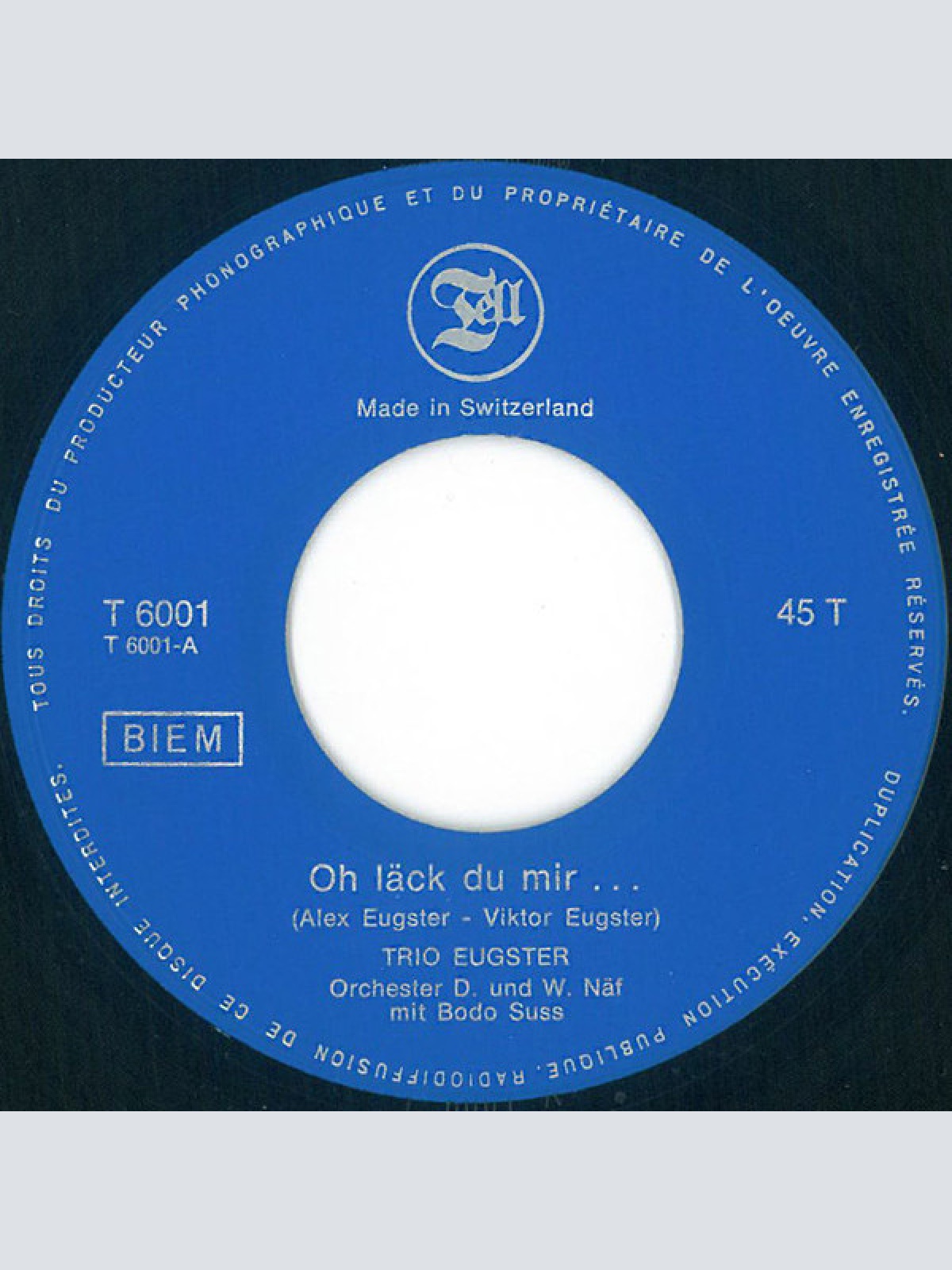 Vinyl / Trio Eugster - Oh Läck Du Mir...