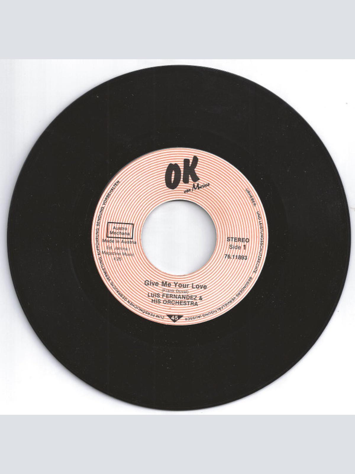 Vinyl / Luis Fernandez & His Orchestra* - Give Me Your Love