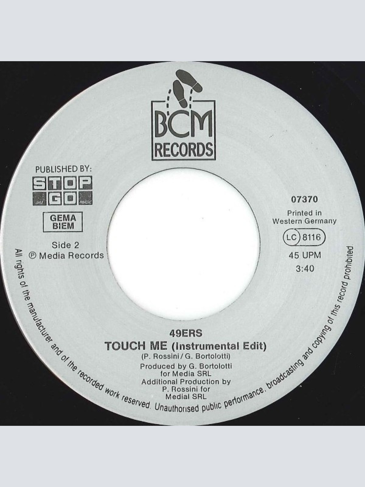 Vinyl / 49ers - Touch Me