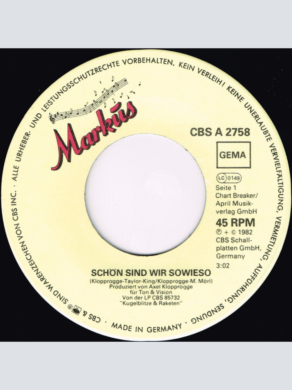 Vinyl / Markus (6) - Schön Sind Wir Sowieso