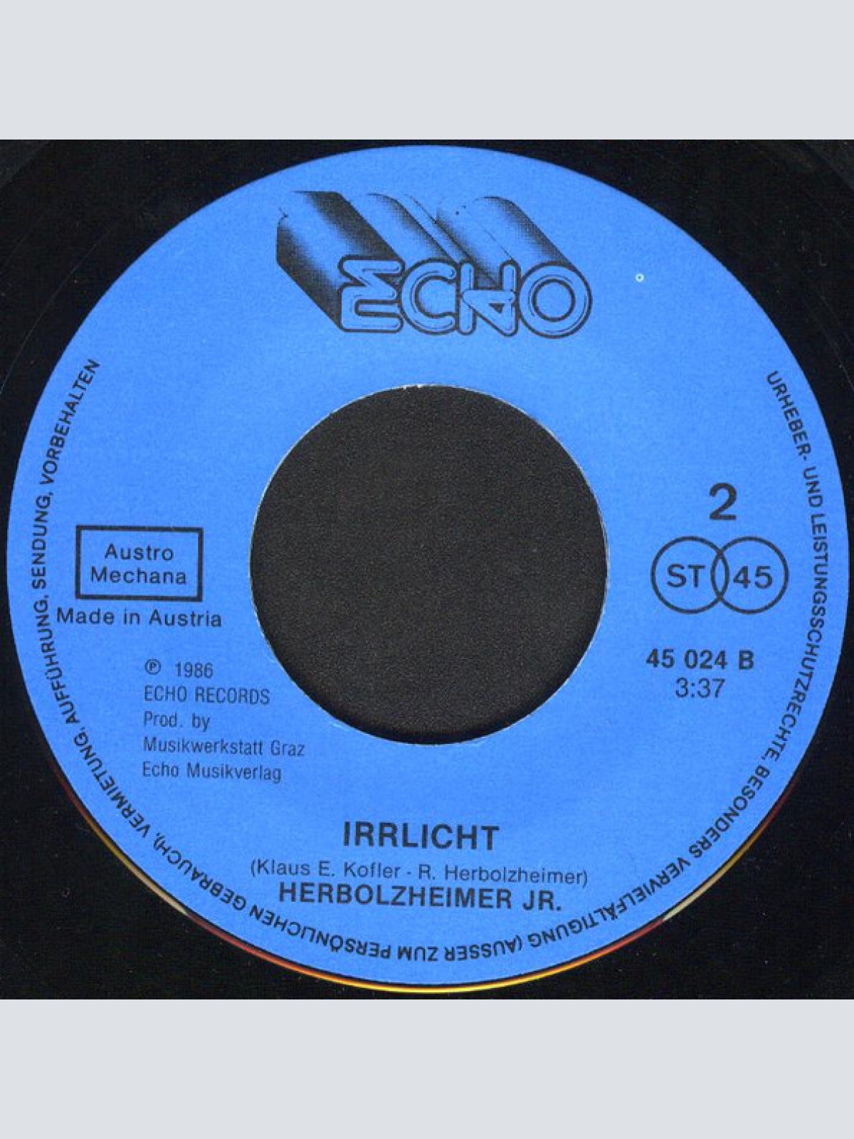 Vinyl / Herbolzheimer  Jr.* - Ich Will Raus