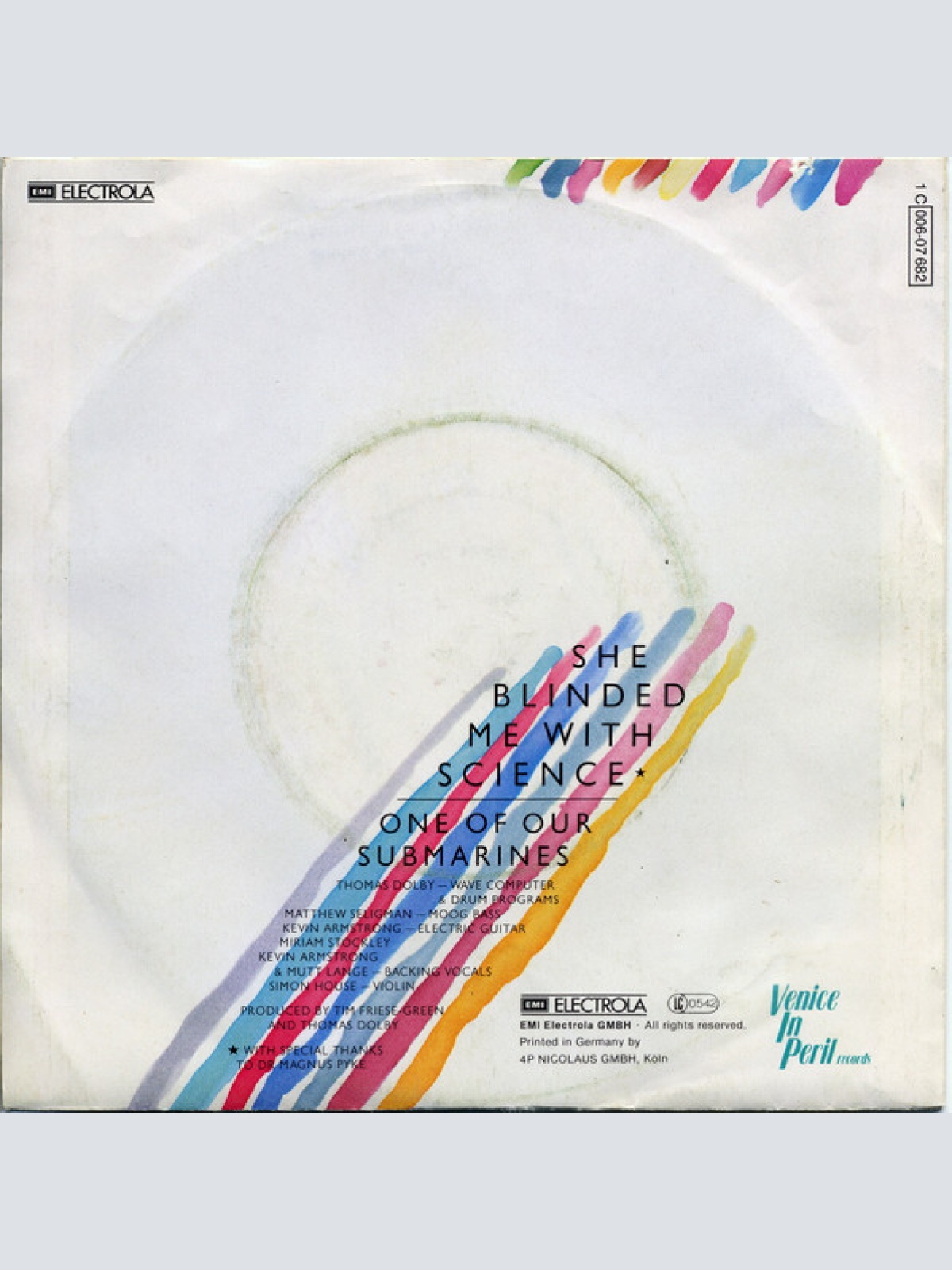 Vinyl / Thomas Dolby - She Blinded Me With Science