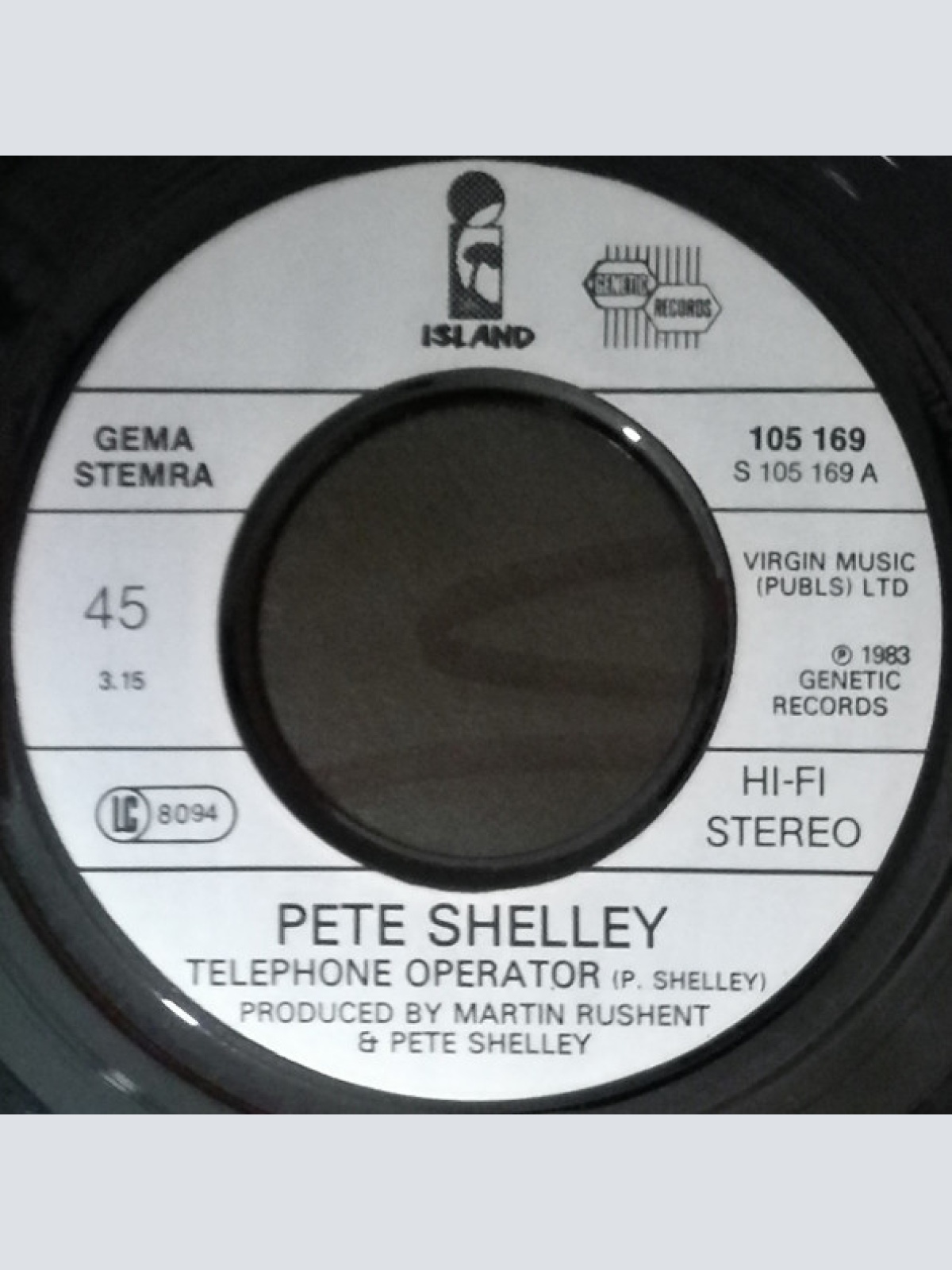 Vinyl / Pete Shelley - Telephone Operator