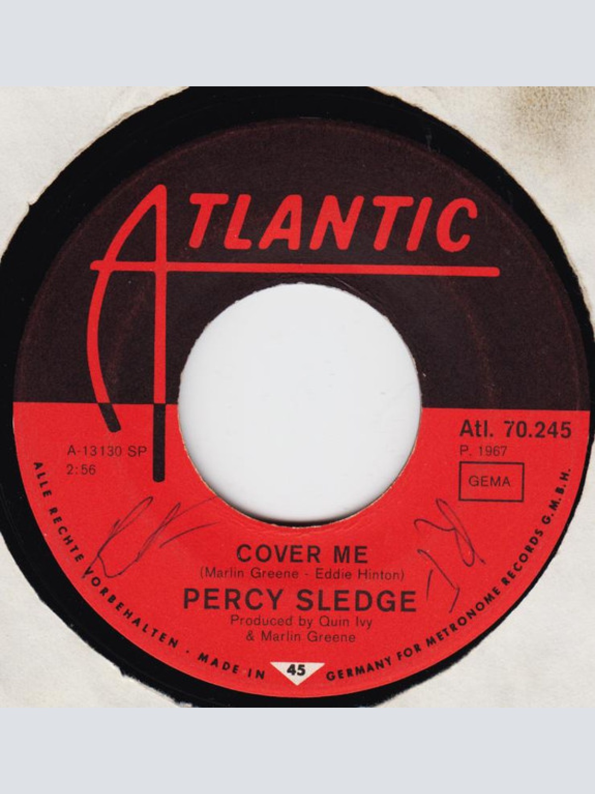 Vinyl / Percy Sledge - Cover Me / Behind Every Great Man There's A Woman