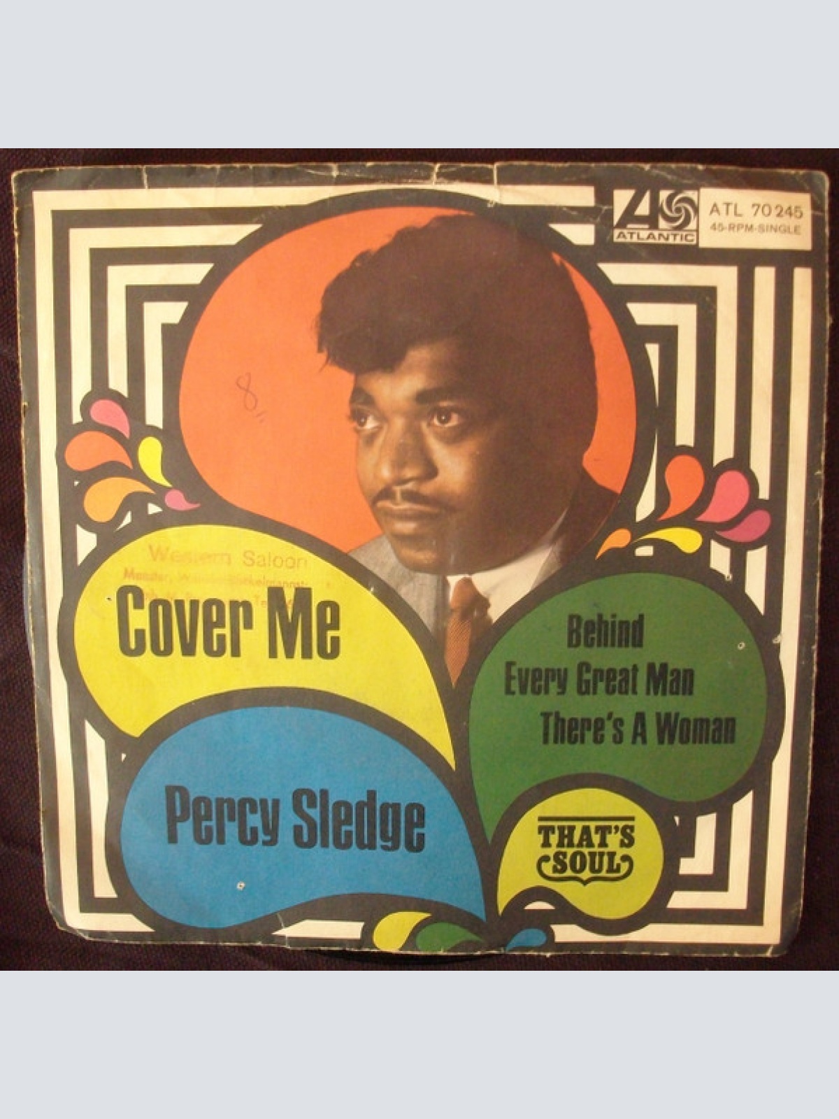Vinyl / Percy Sledge - Cover Me / Behind Every Great Man There's A Woman
