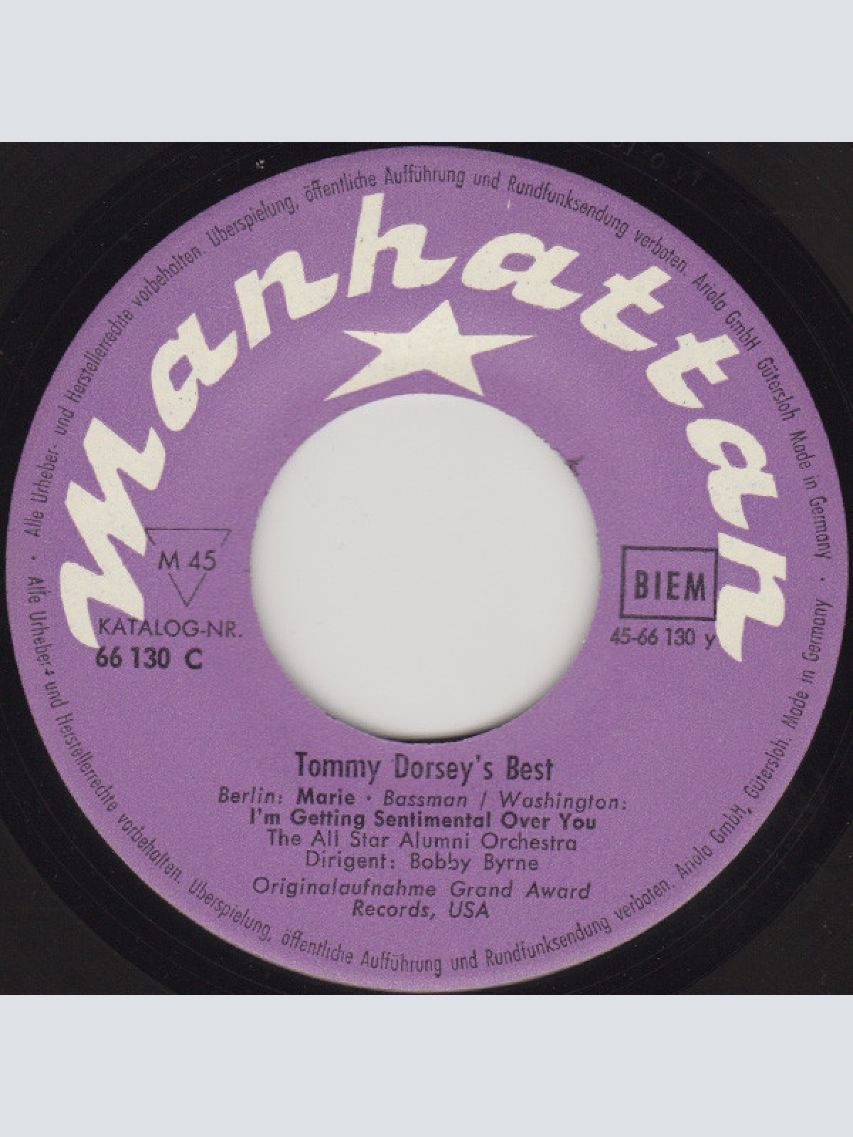 Vinyl / All Star Alumni Orchestra - Tommy Dorsey's Best