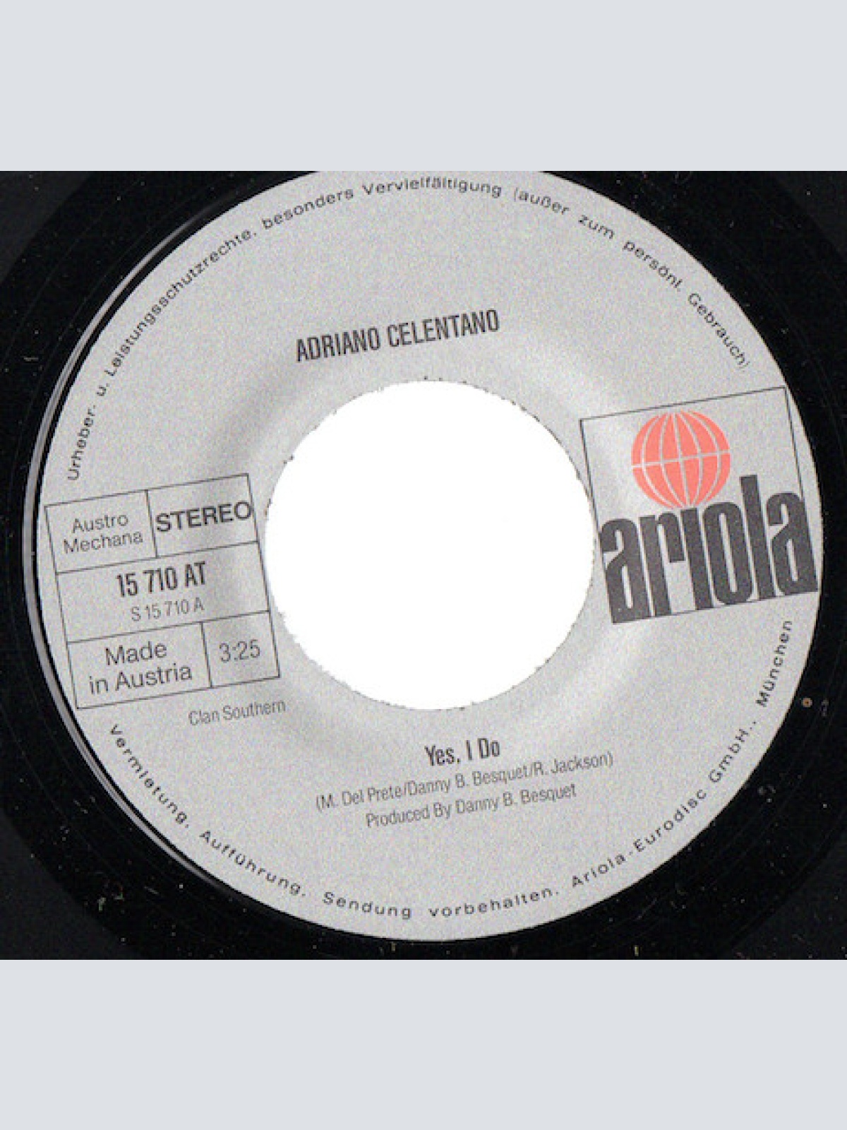 Vinyl / Adriano Celentano - Yes, I Do / Preghero