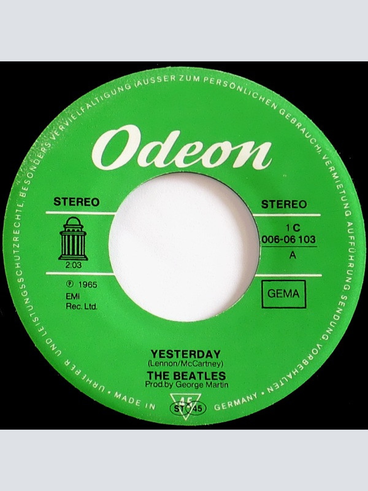 Vinyl / The Beatles - Yesterday / I Should Have Known Better