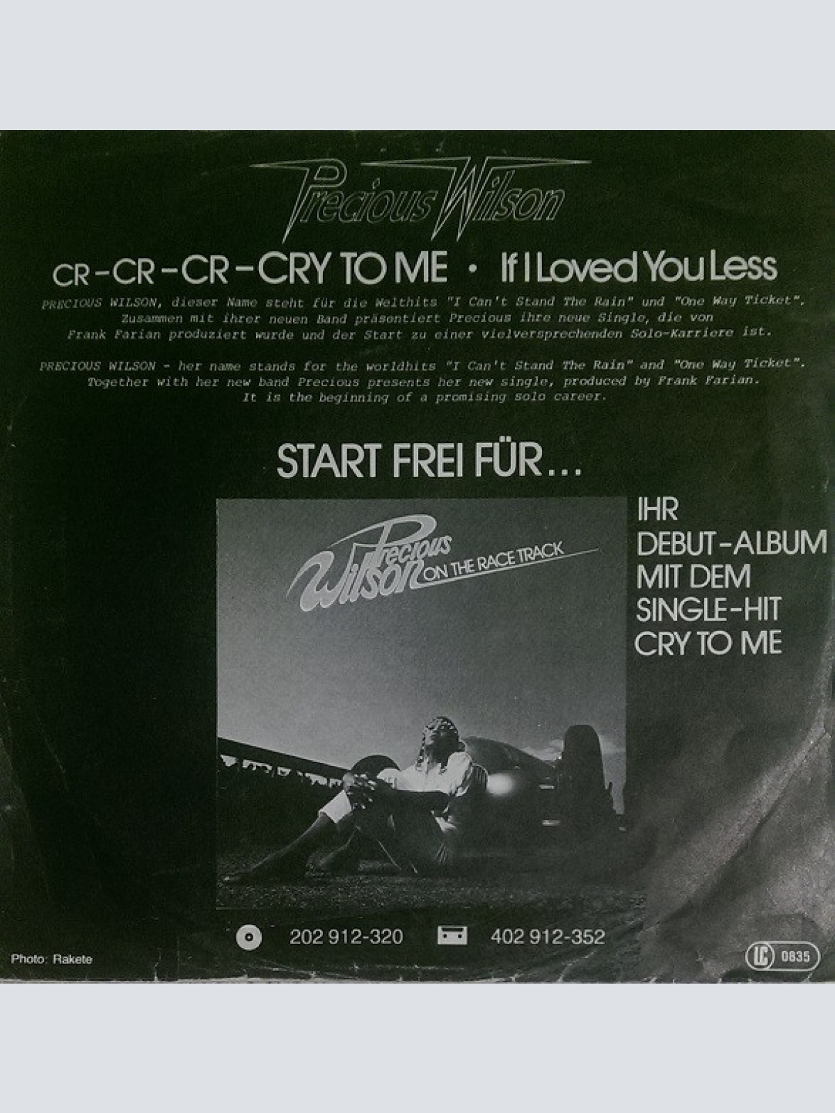 Vinyl / Precious Wilson - Cr-Cr-Cr-Cry To Me