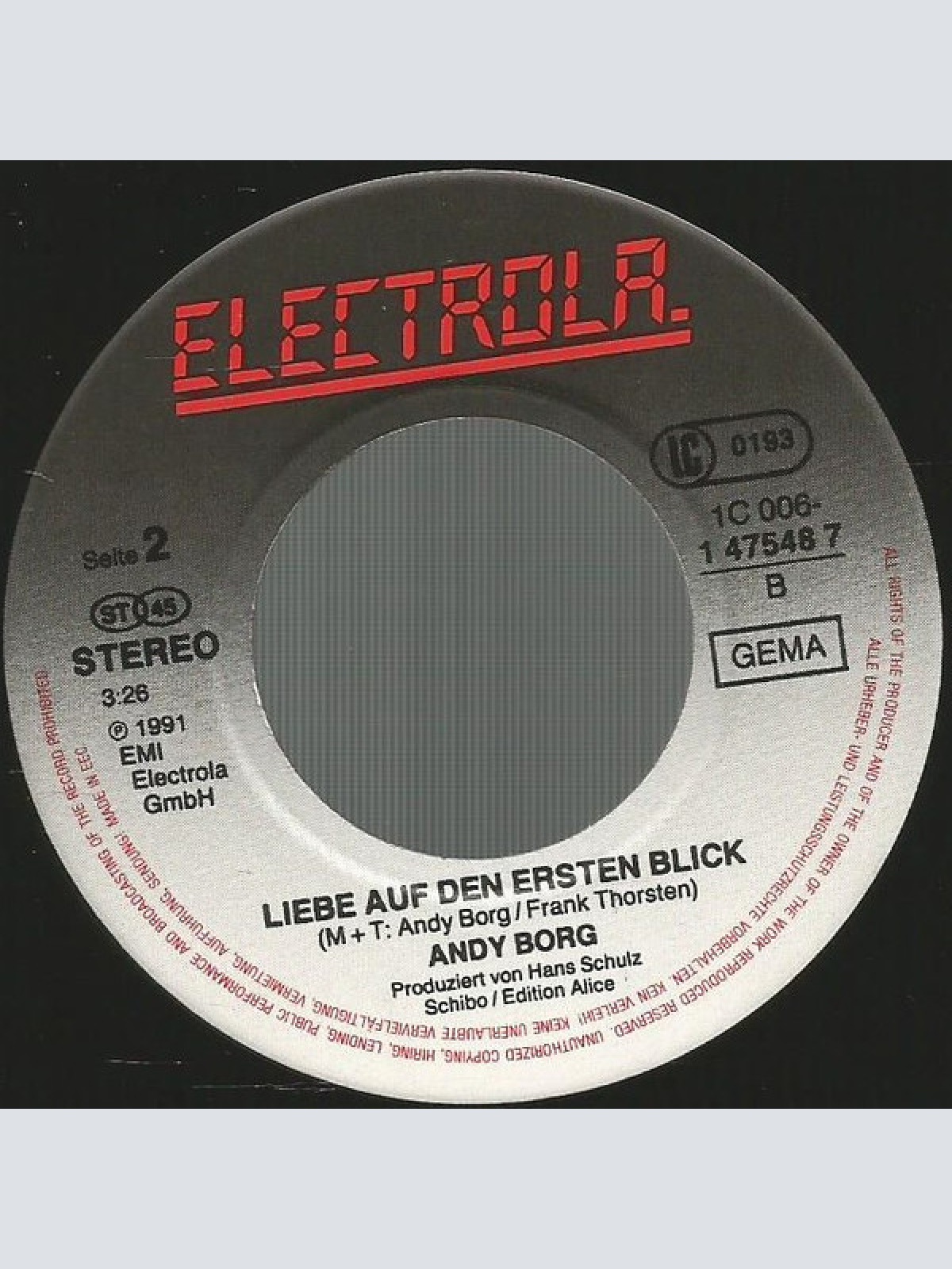 Vinyl / Andy Borg - Wenn Kein Engel Mehr Weint