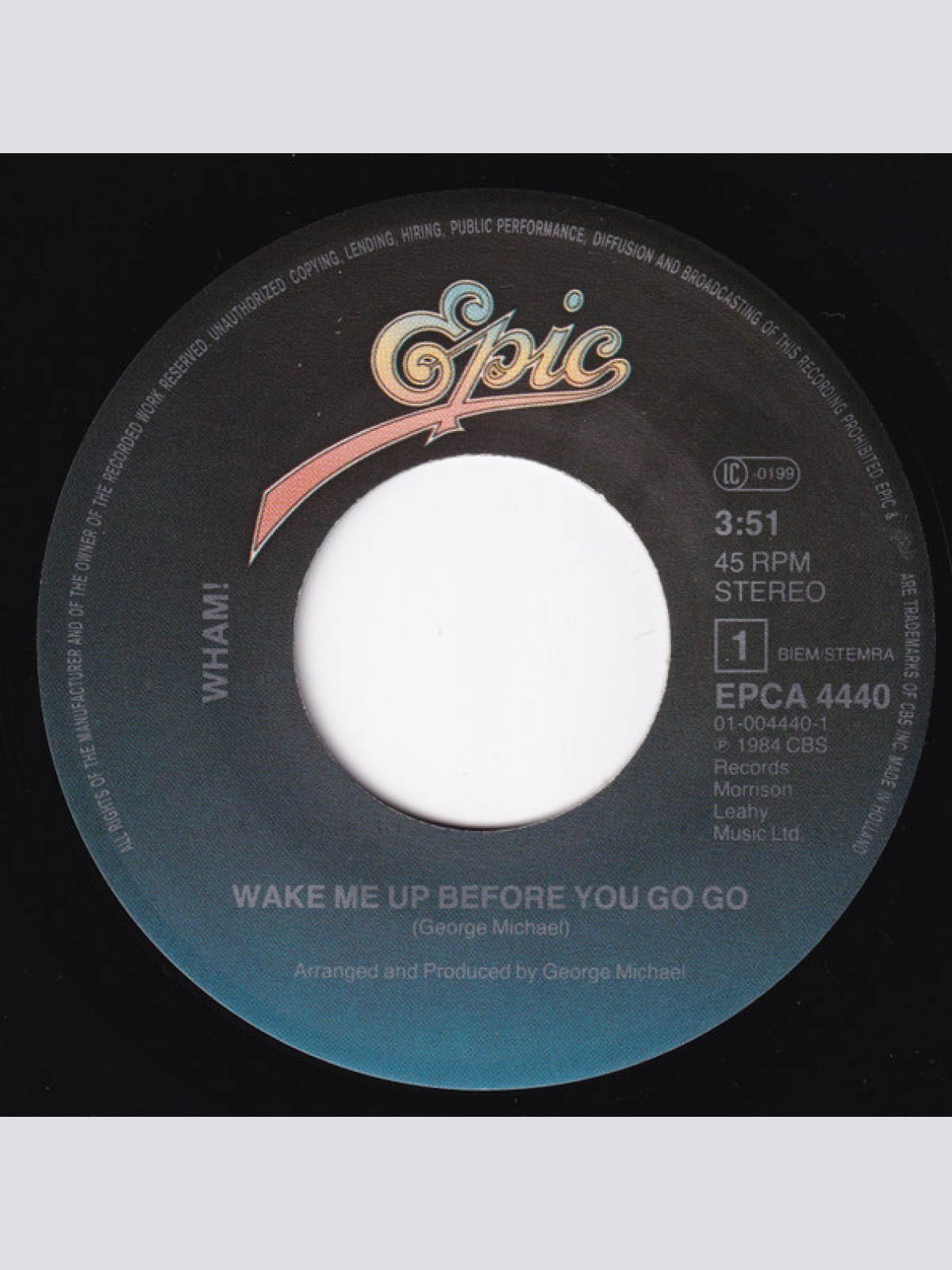 Vinyl / Wham! - Wake Me Up Before You Go-Go