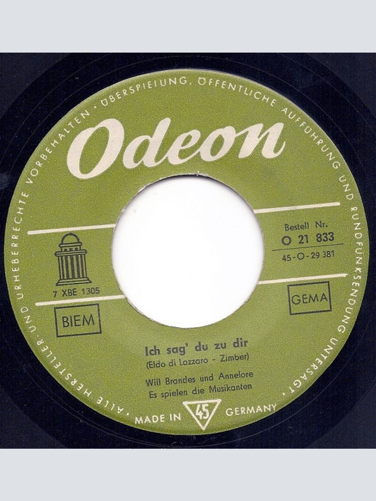 Vinyl / Will Brandes Und Annelore* - Ich Sag' Du Zu Dir