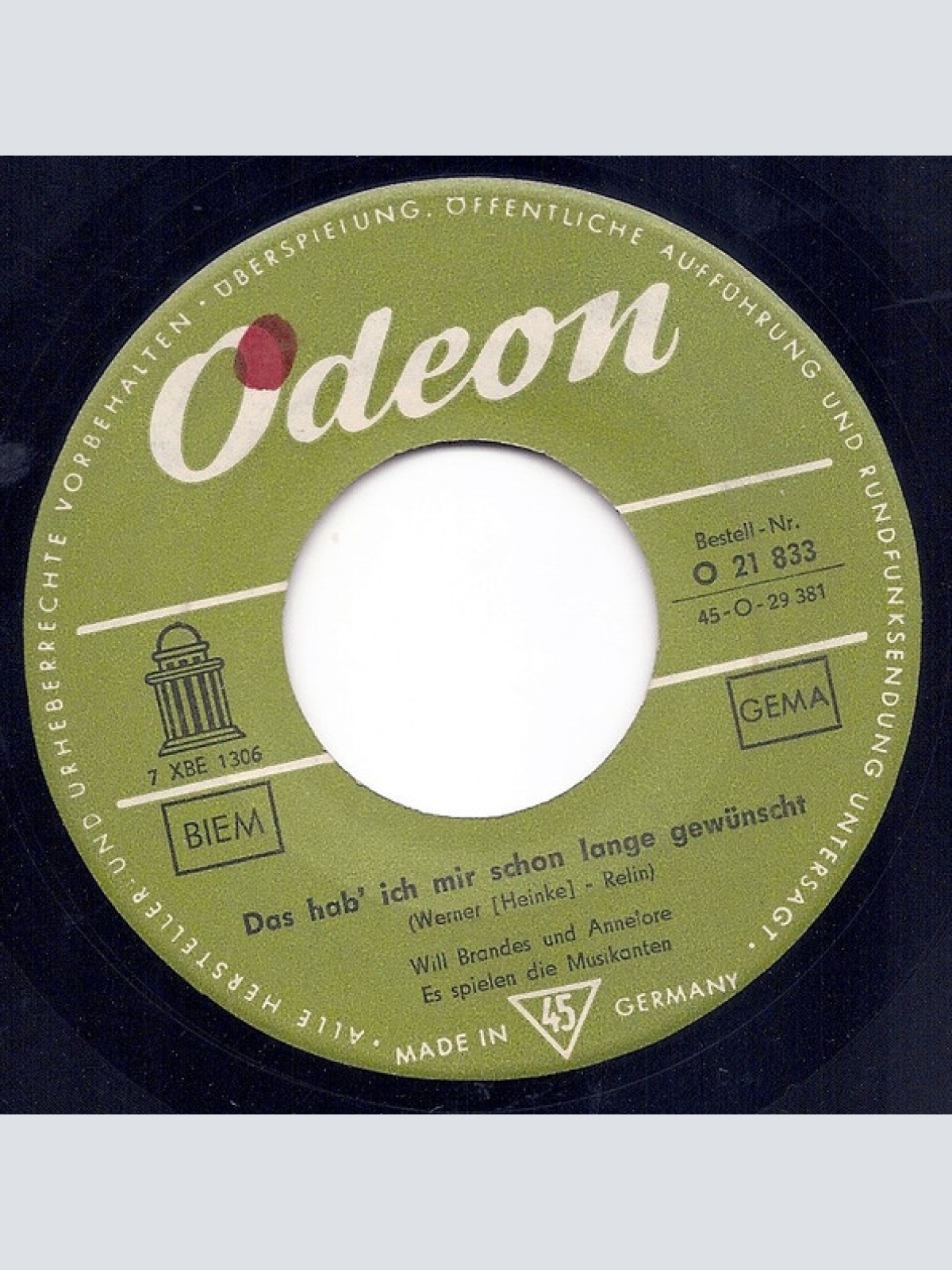 Vinyl / Will Brandes Und Annelore* - Ich Sag' Du Zu Dir