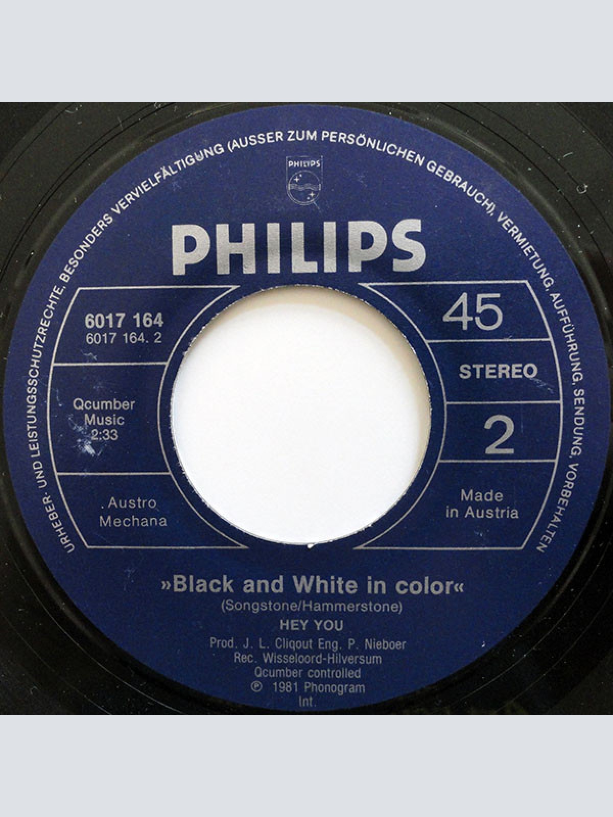 Vinyl / Hey You - Hey You / Black And White In Color