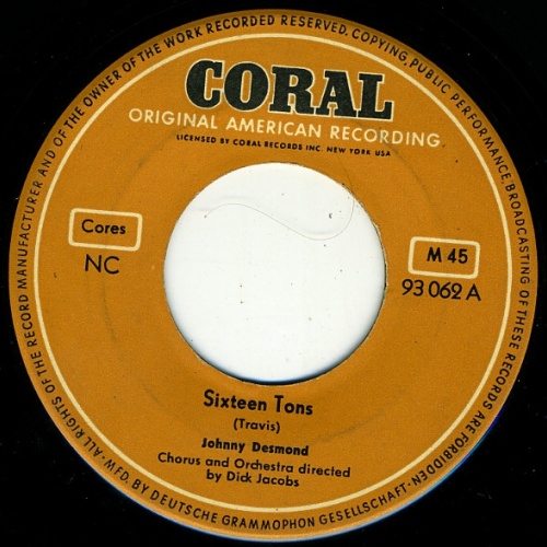Vinyl / Johnny Desmond - Sixteen Tons / Ballo Italiano