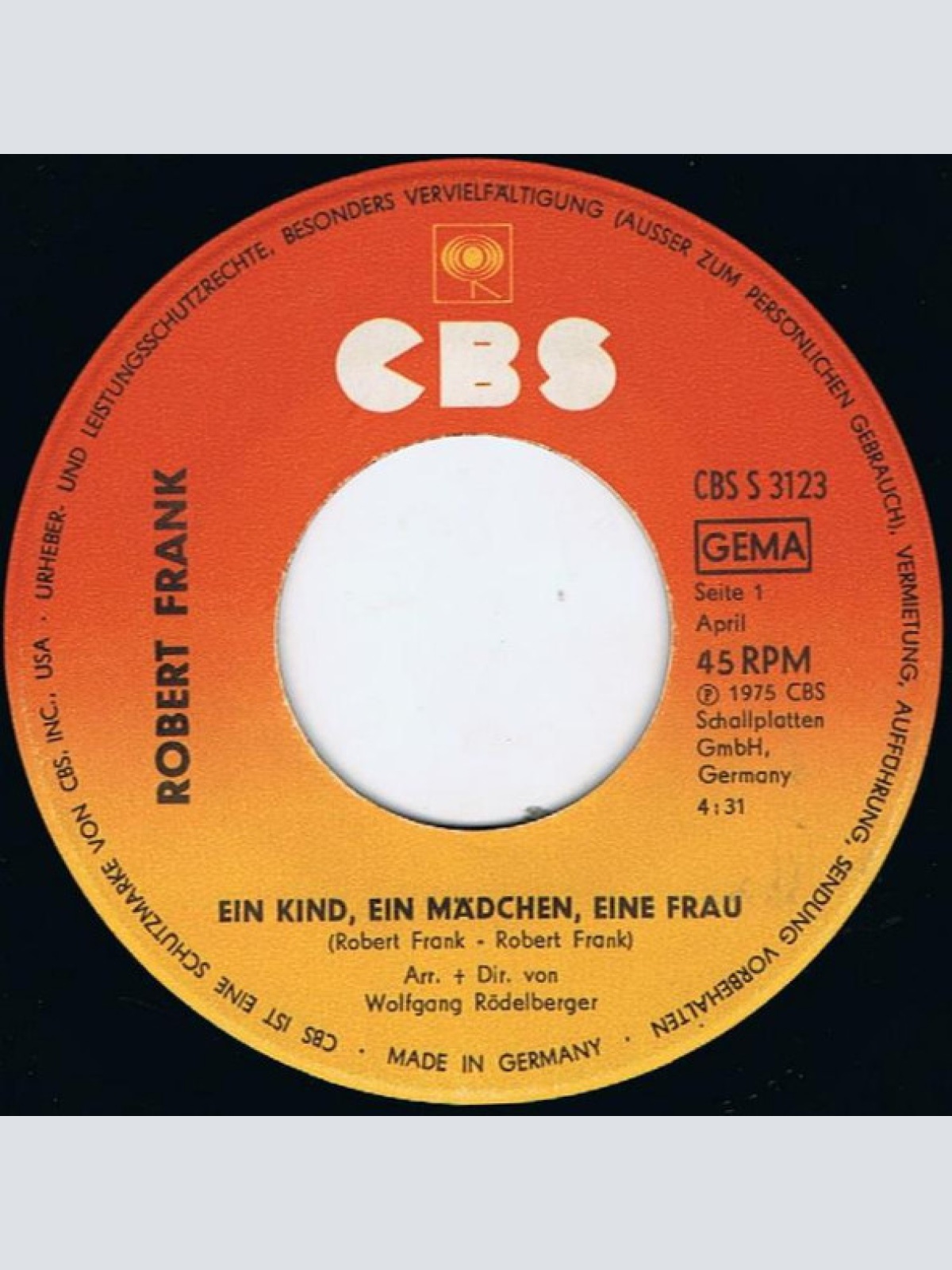 Vinyl / Robert Frank* - Ein Kind, Ein Mädchen, Eine Frau