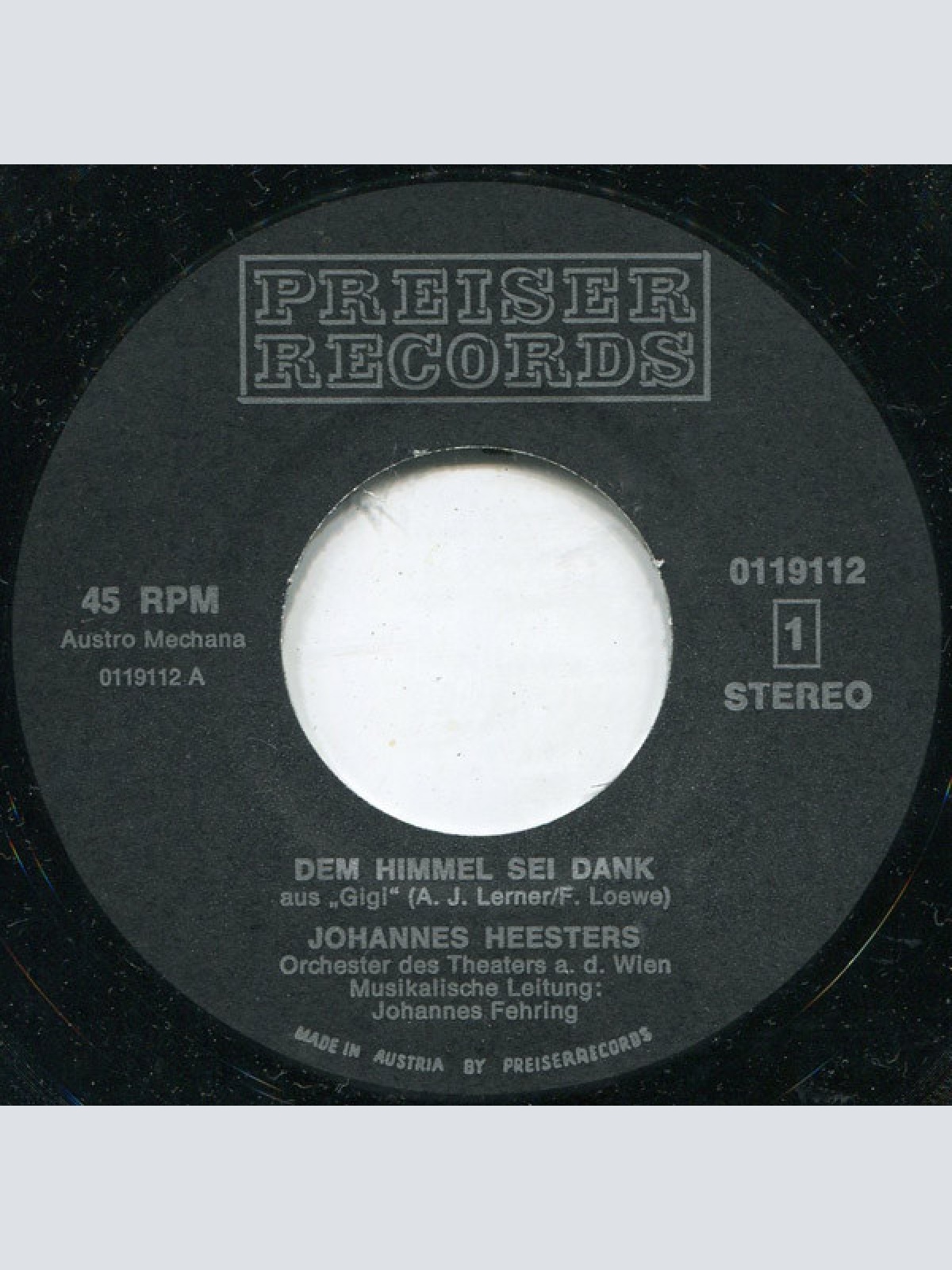 Vinyl / Johannes Heesters - Gigi