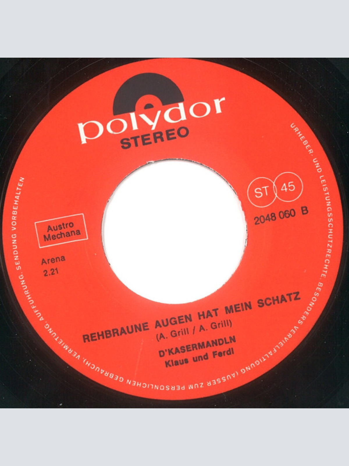 Vinyl / D'Kasermandln, Klaus Und Ferdl - Bubi, Bubi, Noch Einmal / Rehbraune Augen Hat Mein Schatz