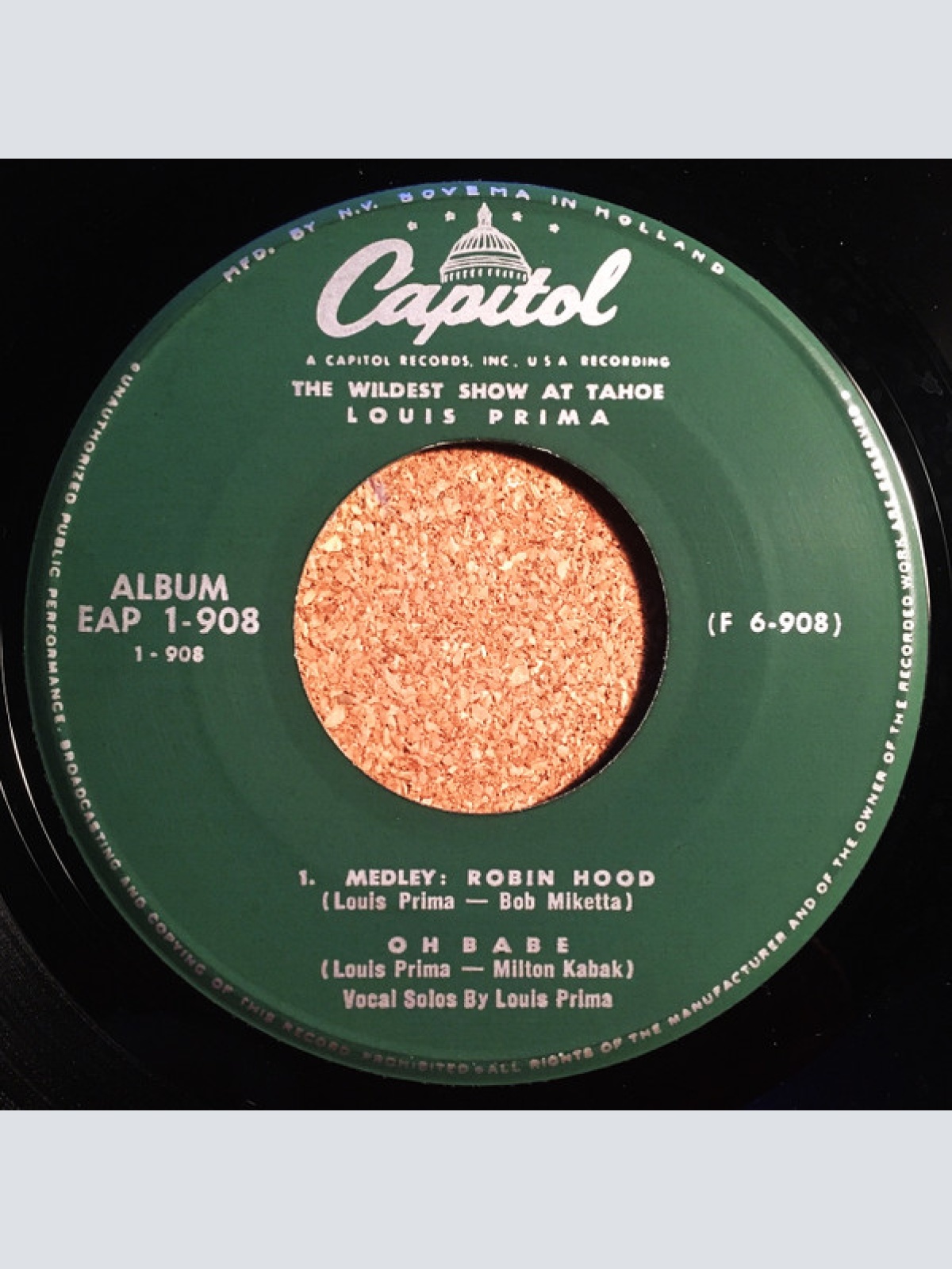 Vinyl / Louis Prima - The Wildest Show At Tahoe