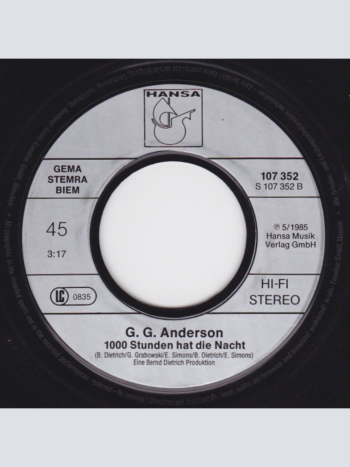 Vinyl / G.G. Anderson - Sommernacht In Rom