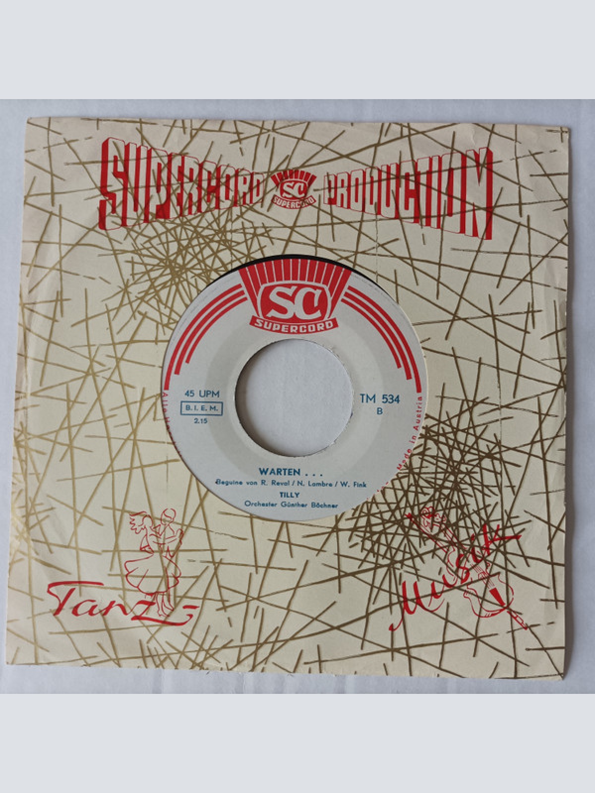 Vinyl / Tilly (2), Orchester Günther Böchner - Schliess Deine Augen Und Träum