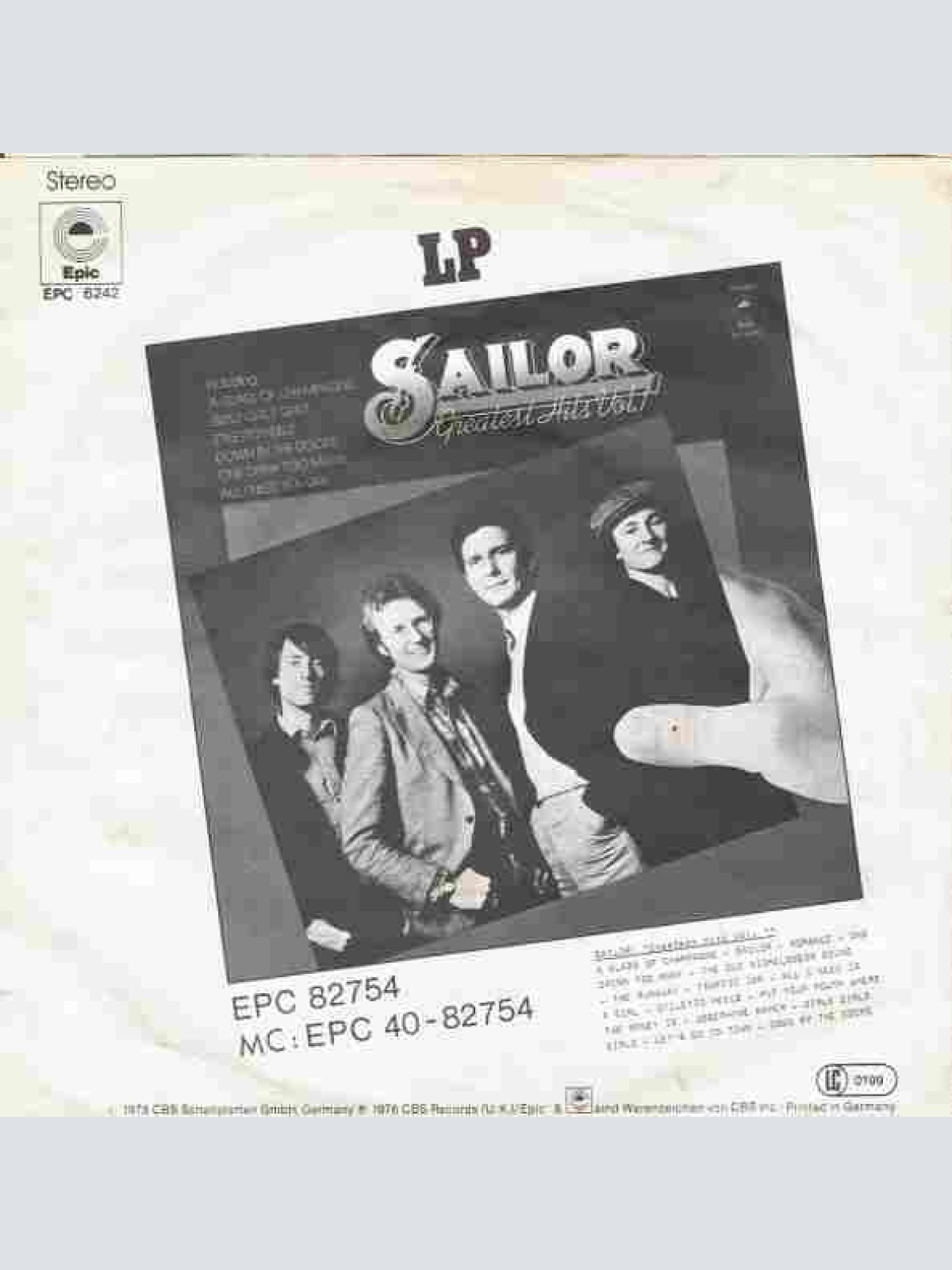 Vinyl / Sailor - All I Need Is A Girl