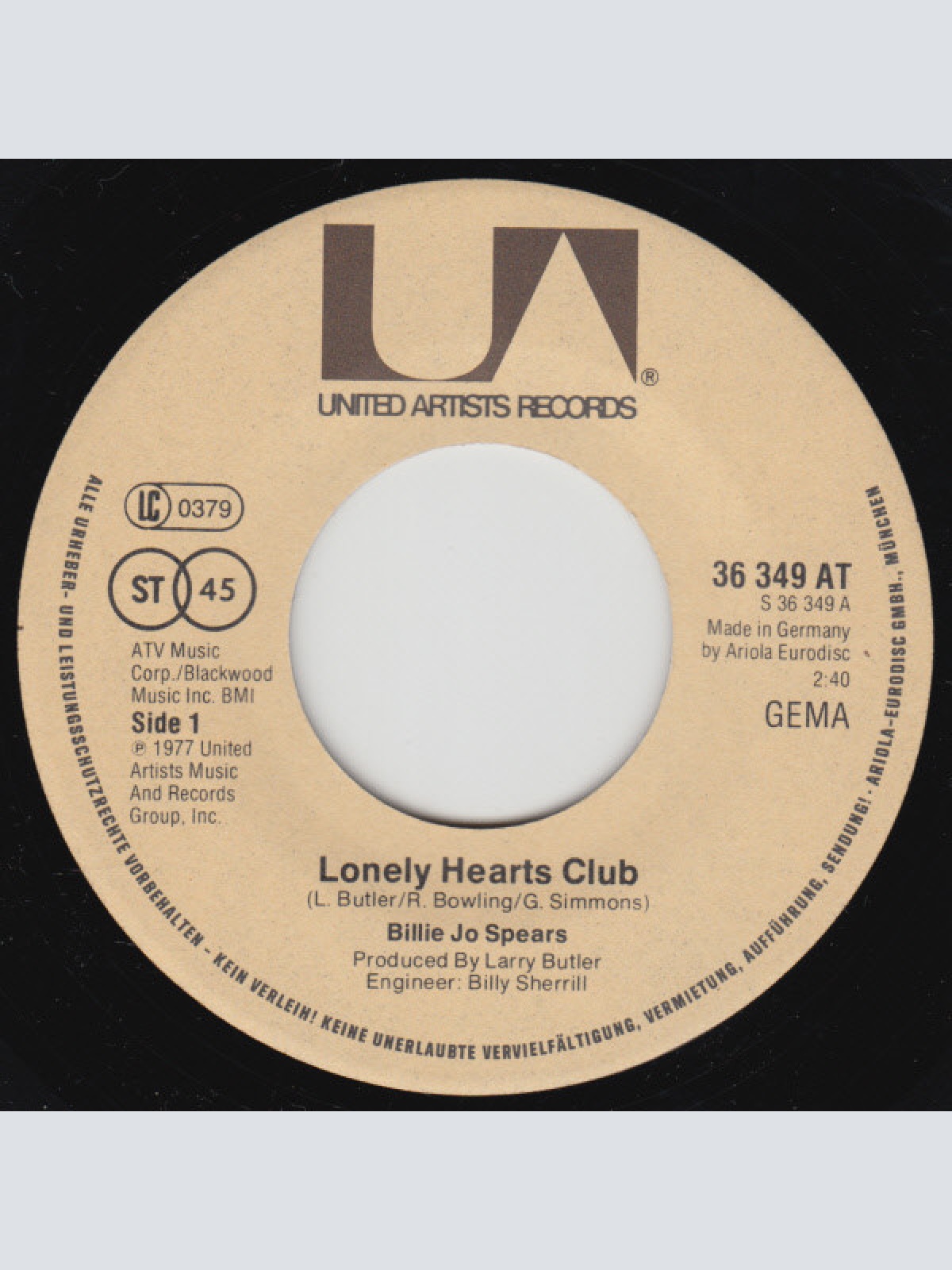 Vinyl / Billie Jo Spears - Lonely Hearts Club
