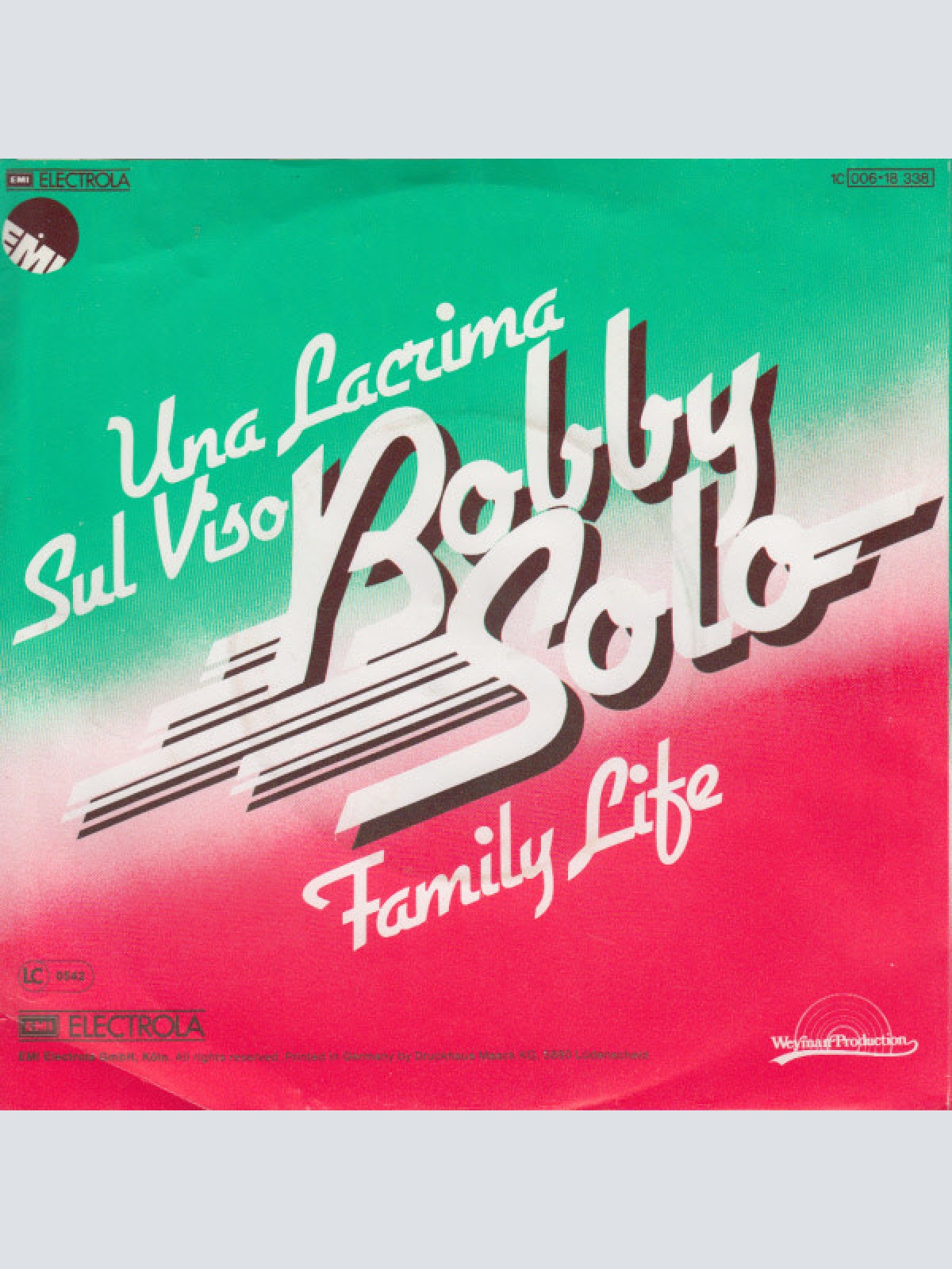 Vinyl / Bobby Solo - Una Lacrima Sul Viso