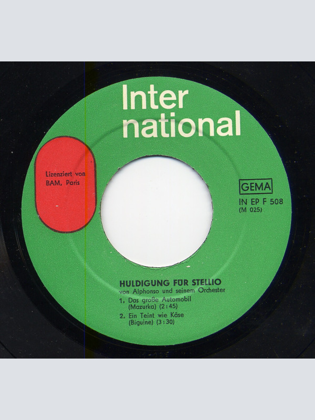 Vinyl / Alphonso Und Sein Orchester* - Huldigung Für Stellio