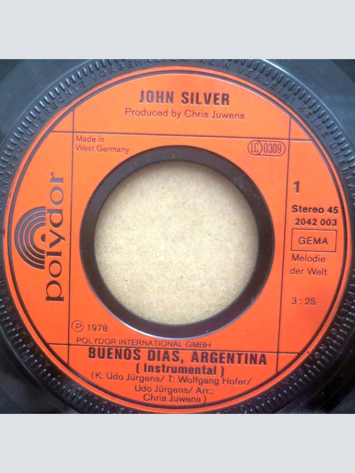 Vinyl / John Silver (4) - Buenos Dias, Argentina (Instrumental Version)