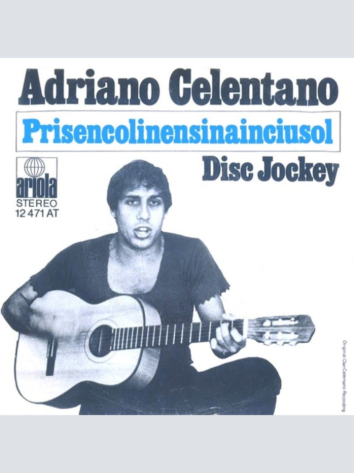 Vinyl / Adriano Celentano - Prisencolinensinainciusol / Disc Jockey