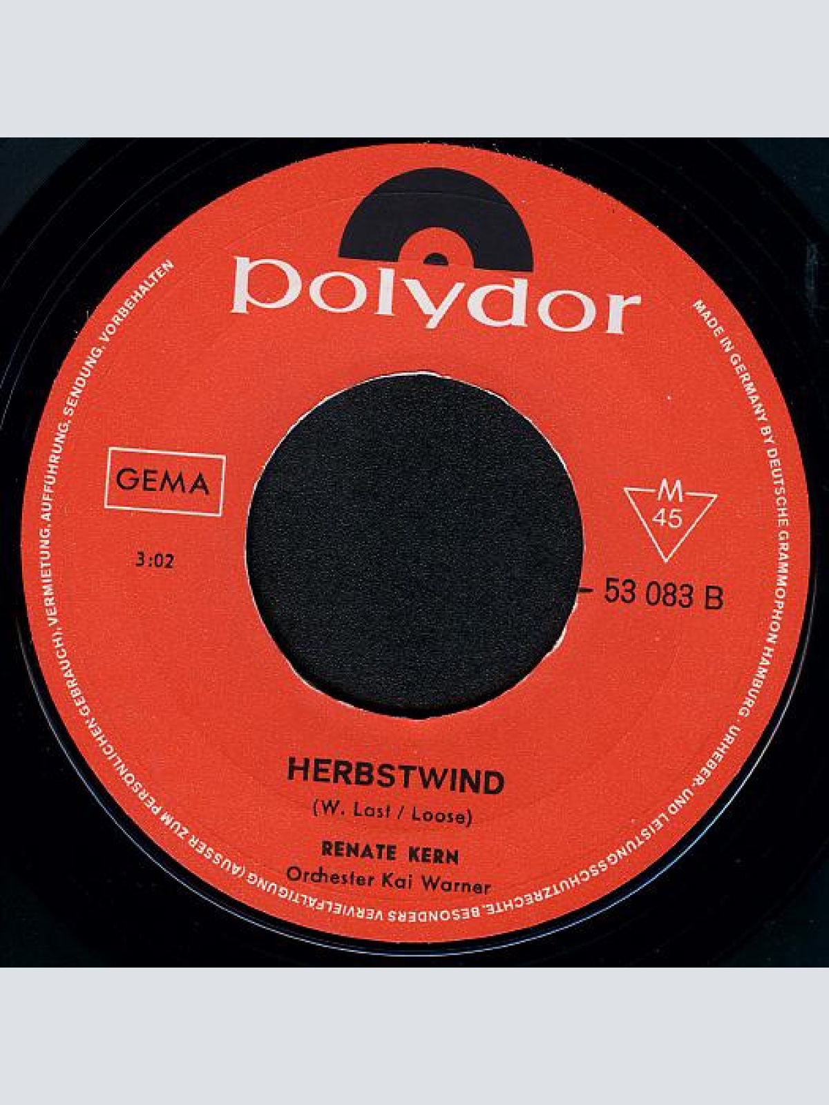 Vinyl / Renate Kern - Du Mußt Mit Den Wimpern Klimpern / Herbstwind