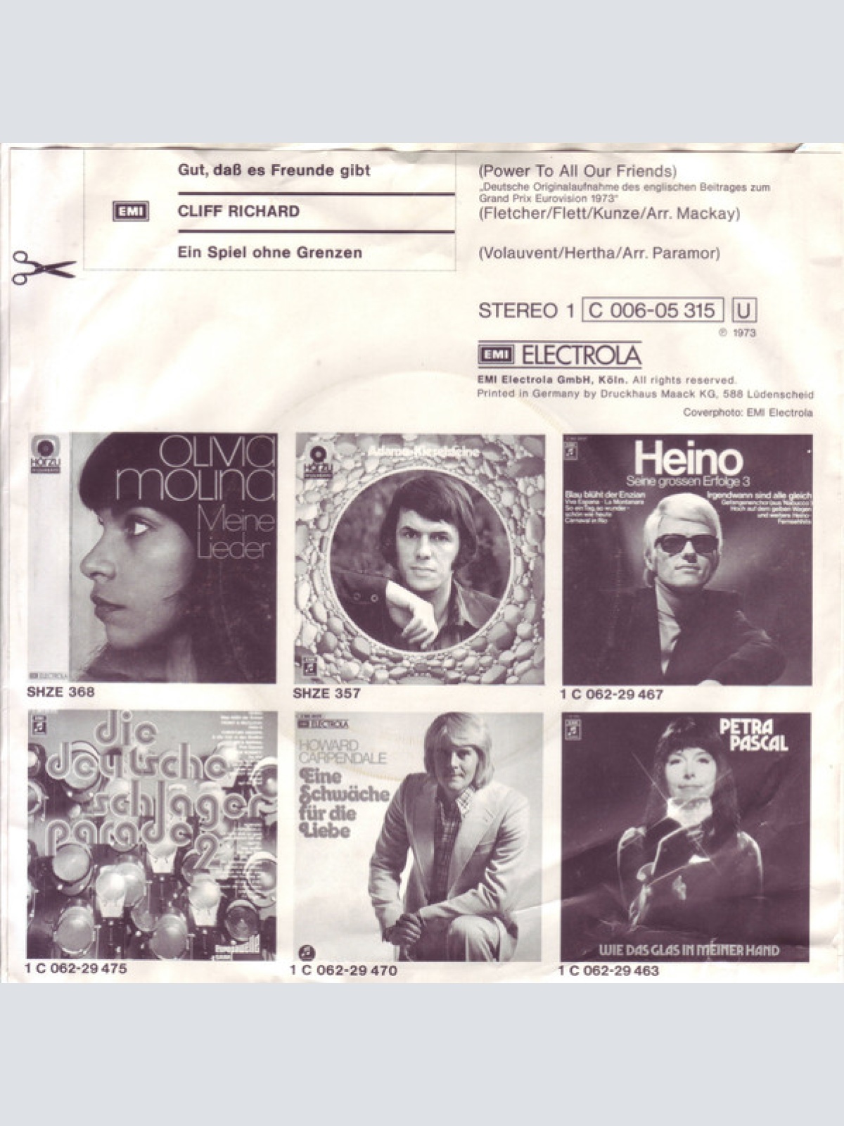 Vinyl / Cliff Richard - Gut, Daß Es Freunde Gibt