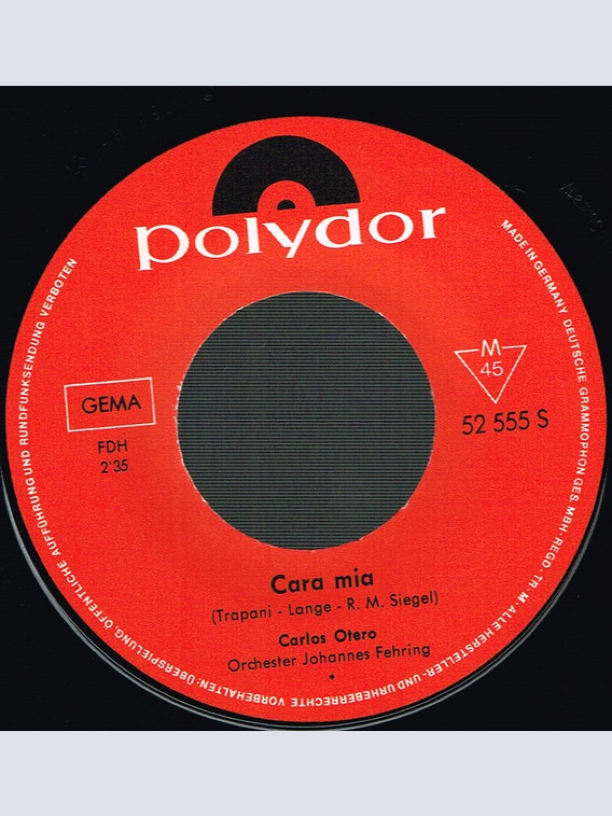 Vinyl / Carlos Otero - Cara Mia