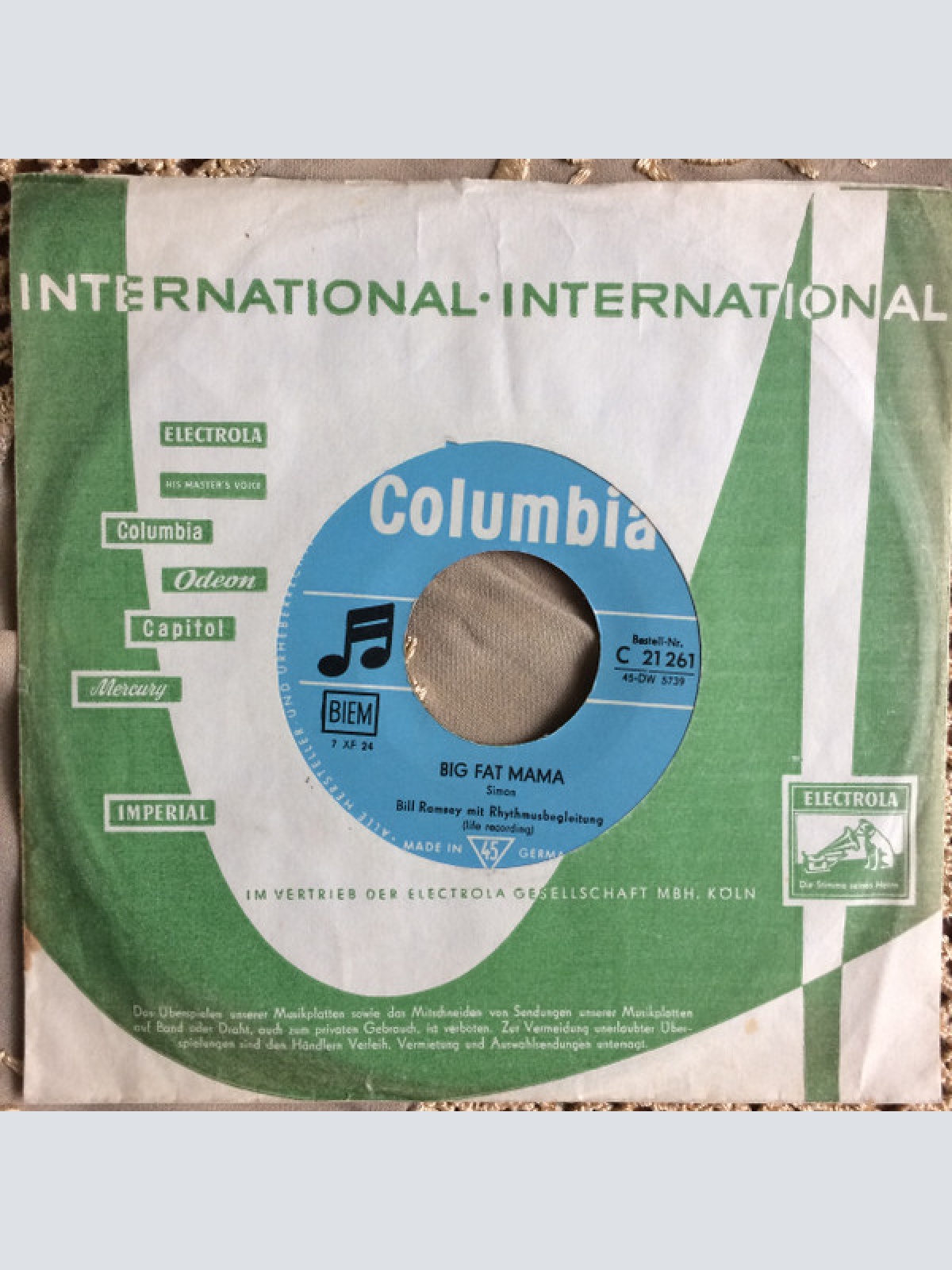 Vinyl / Bill Ramsey - Caldonia / Big Fat Mama