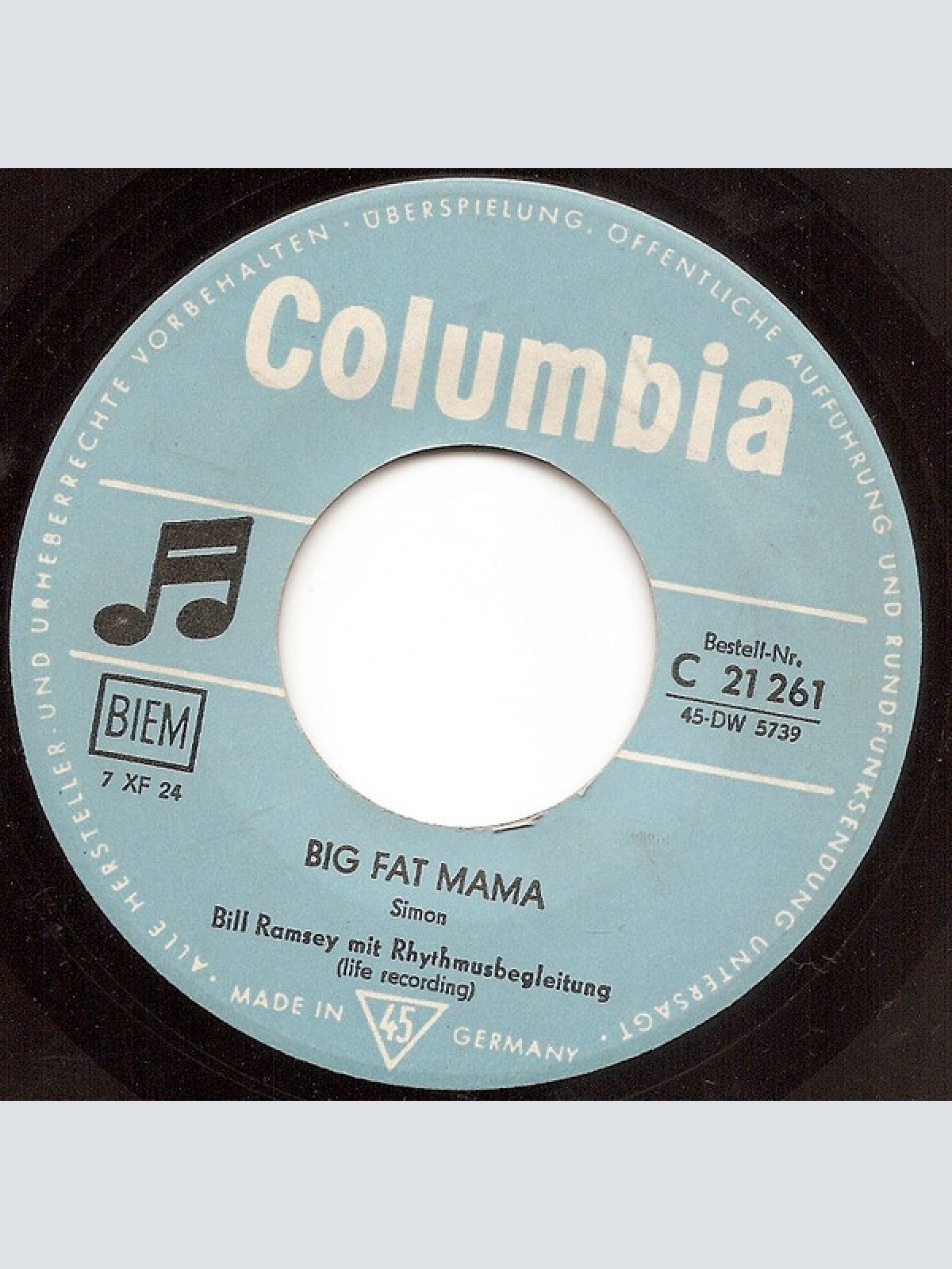 Vinyl / Bill Ramsey - Caldonia / Big Fat Mama