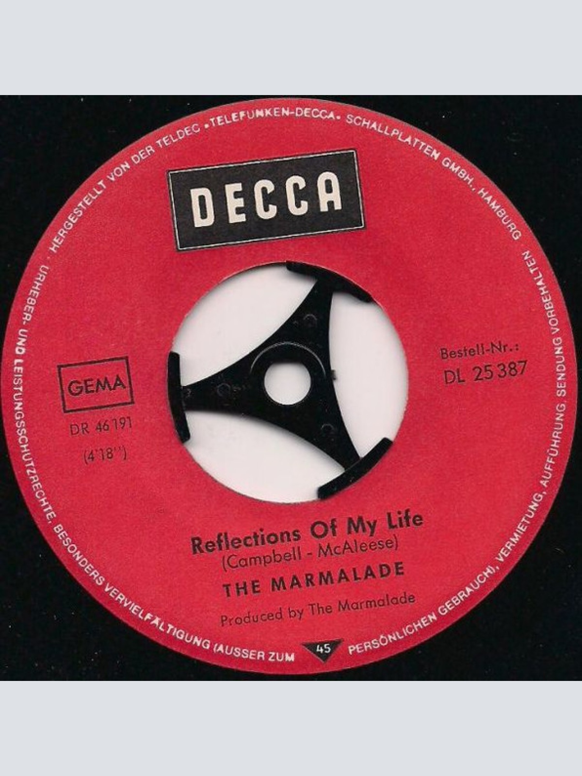 Vinyl / The Marmalade - Reflections Of My Life