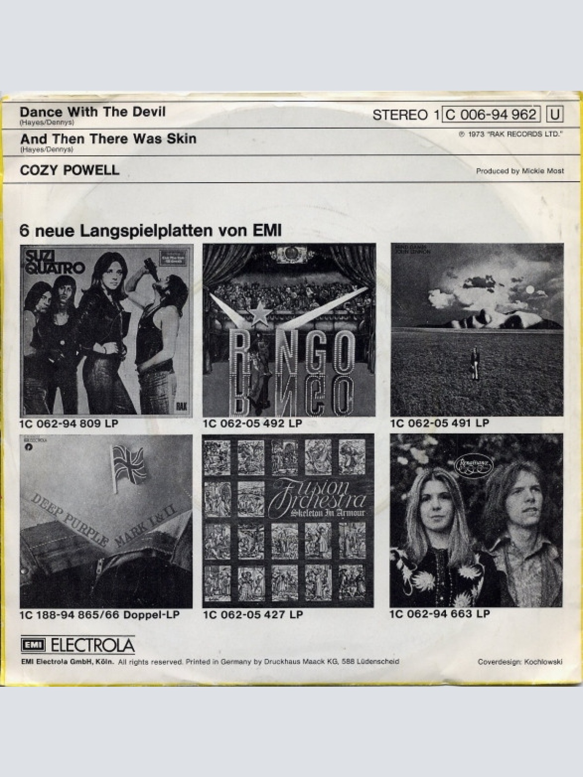 Vinyl / Cozy Powell - Dance With The Devil