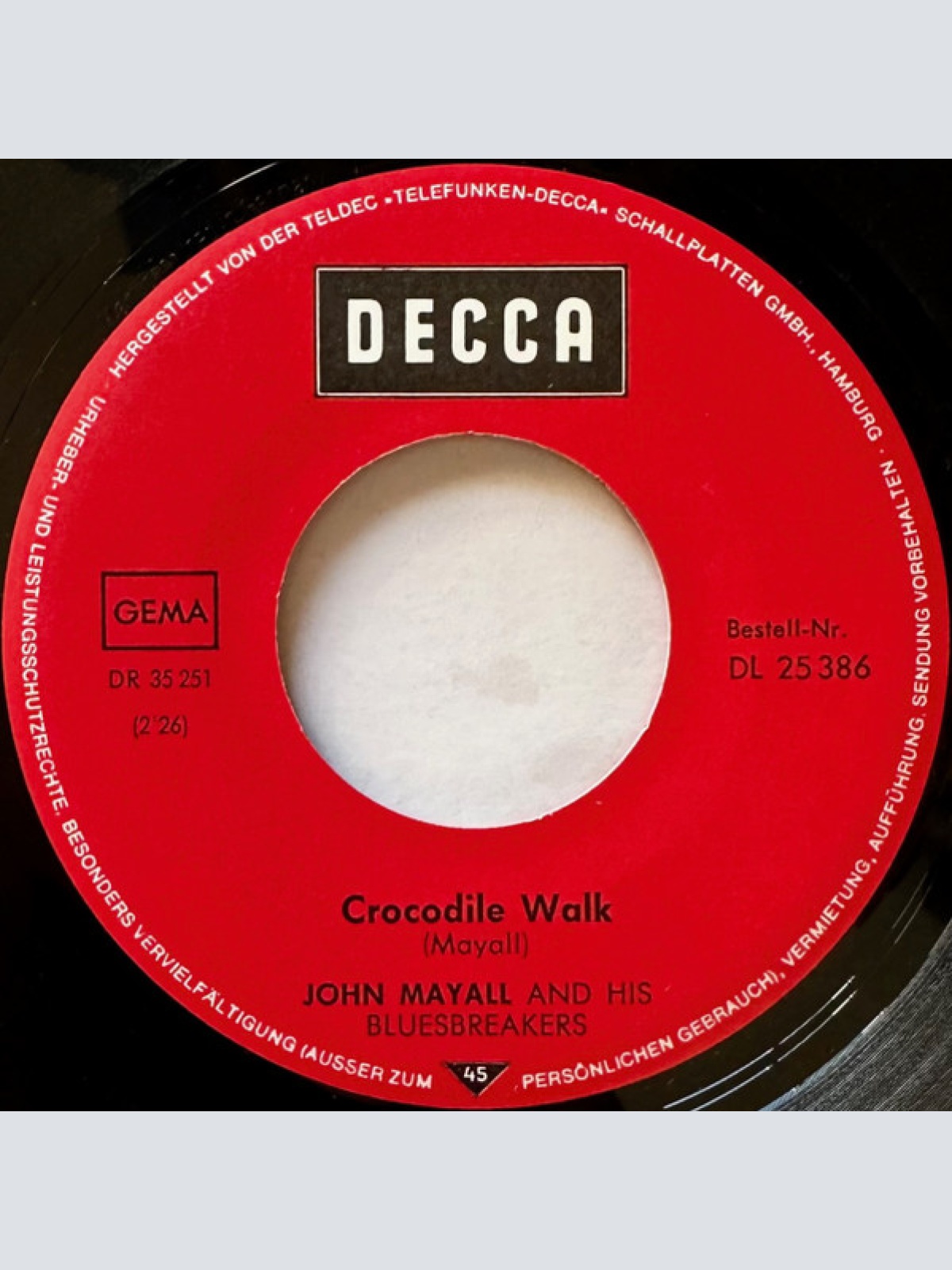 Vinyl / John Mayall And His Bluesbreakers* - Crocodile Walk