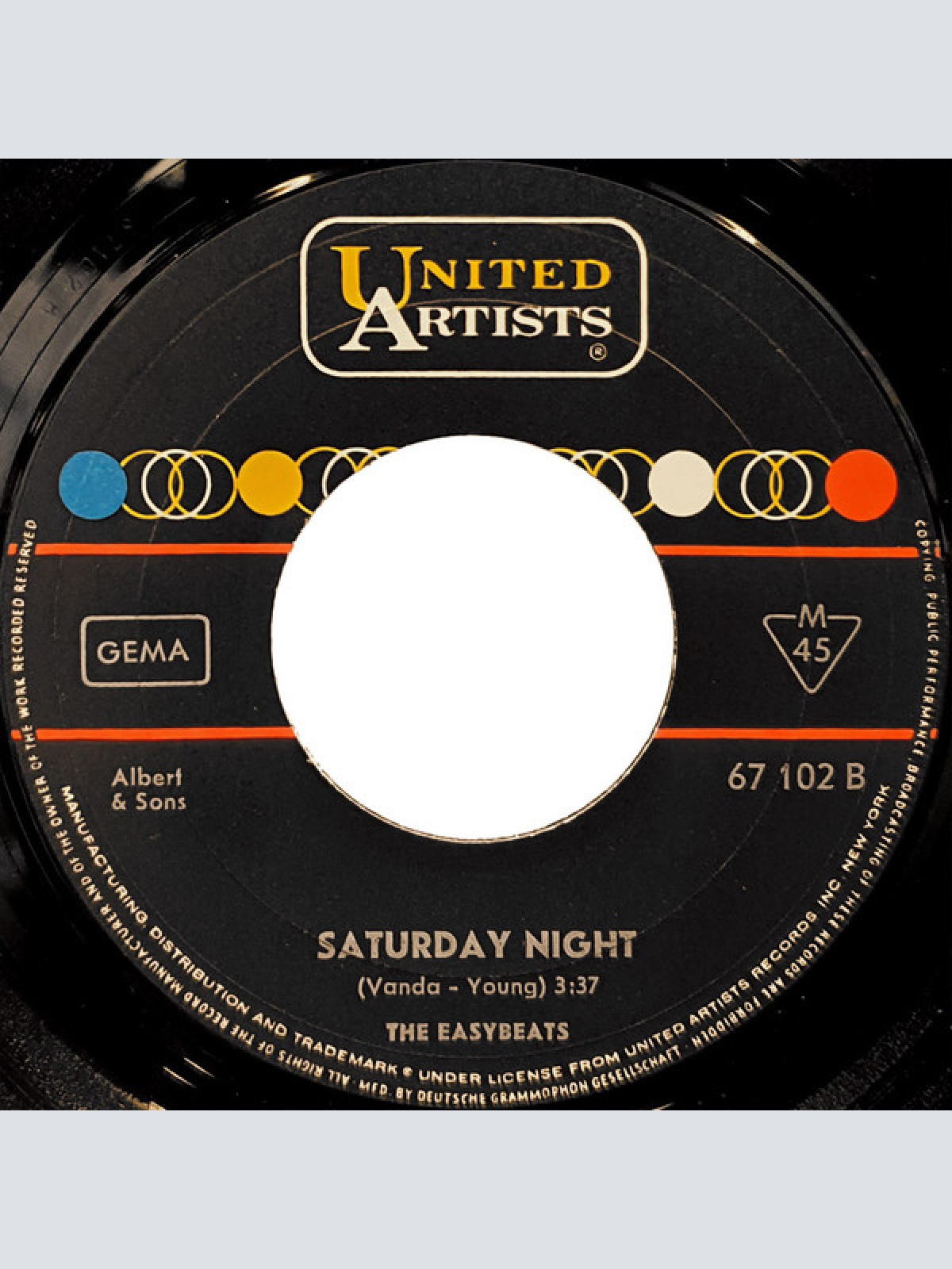 Vinyl / The Easybeats - Who'll Be The One / Saturday Night