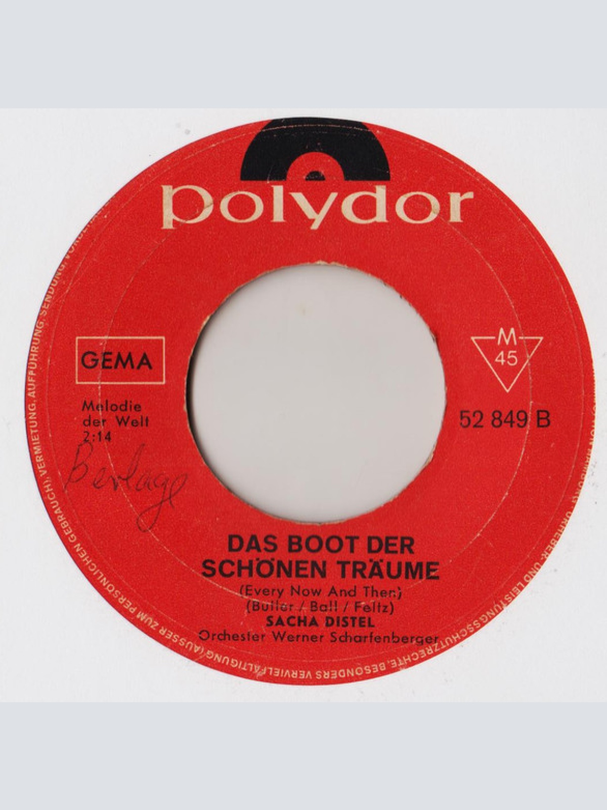 Vinyl / Sacha Distel - Irene Von Avignon