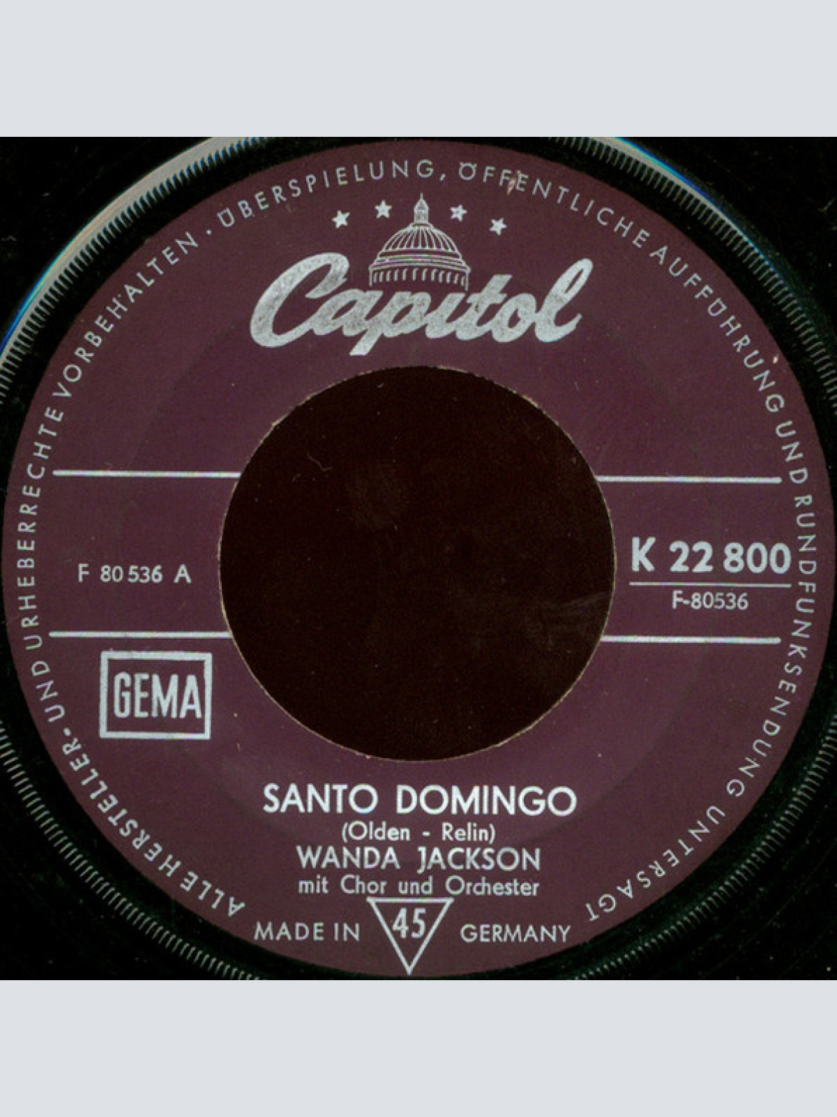 Vinyl / Wanda Jackson - Santo Domingo / Oh, Blacky Joe