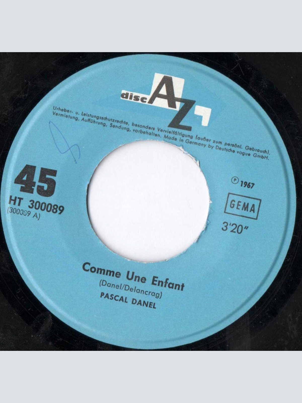 Vinyl / Pascal Danel - Comme Une Enfant